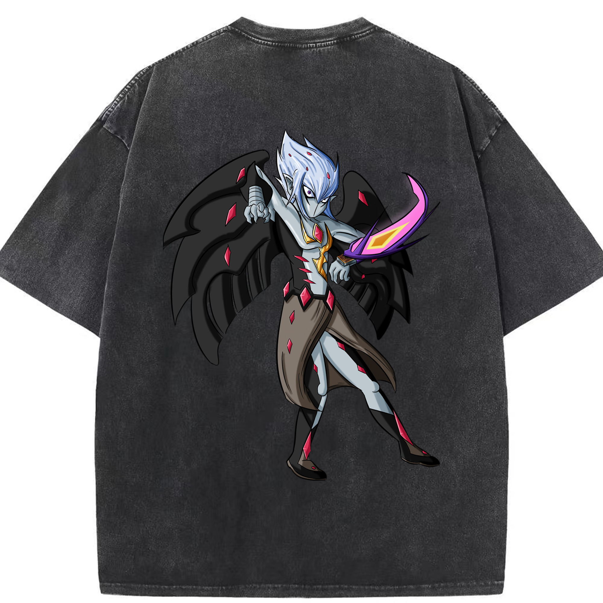 （画像用） 遊☆戯☆王 Yu-Gi-Oh! 綿100% ヴィンテージ風 半袖Tシャツ（背面プリント）