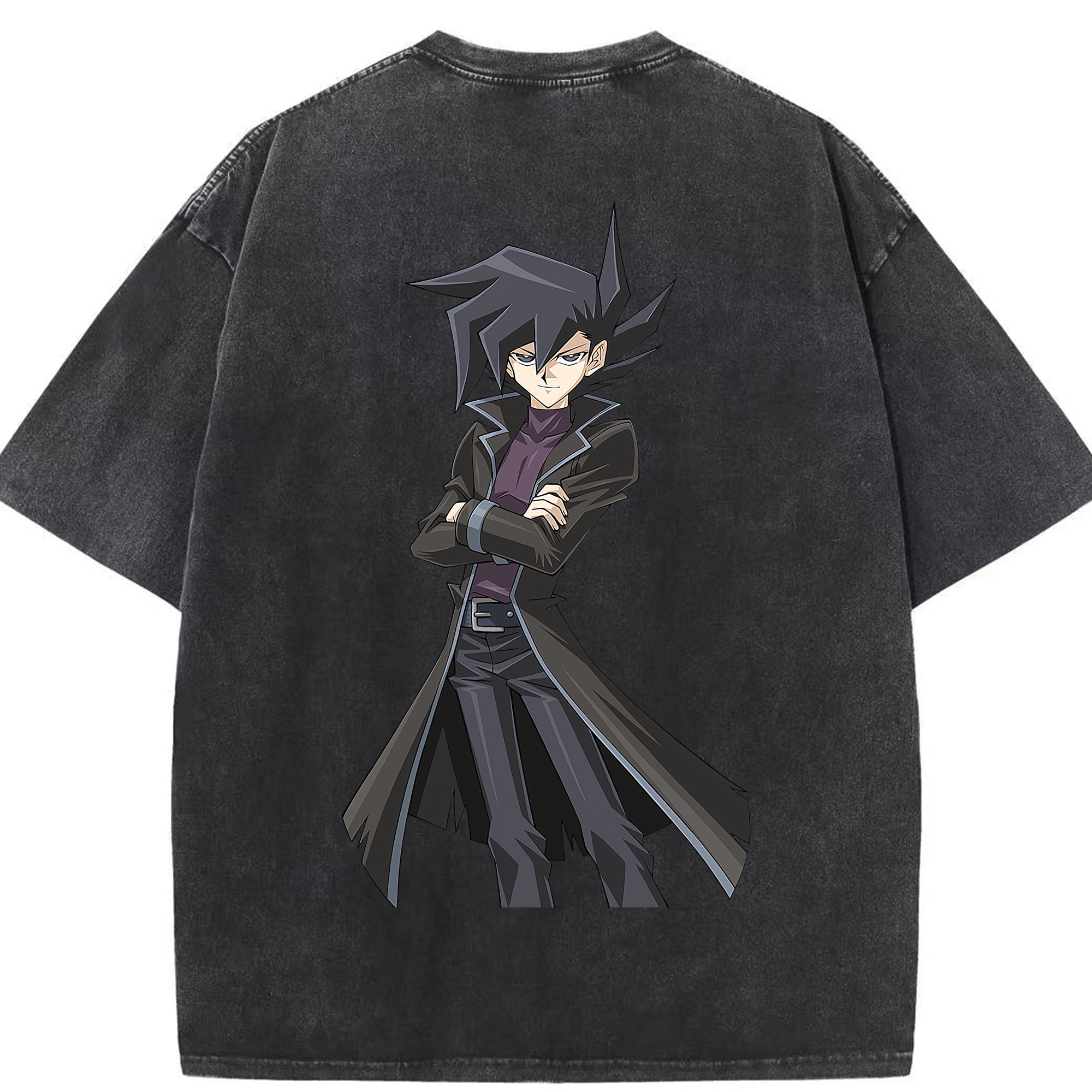 （画像用） 遊☆戯☆王 Yu-Gi-Oh! 綿100% ヴィンテージ風 半袖Tシャツ（背面プリント）