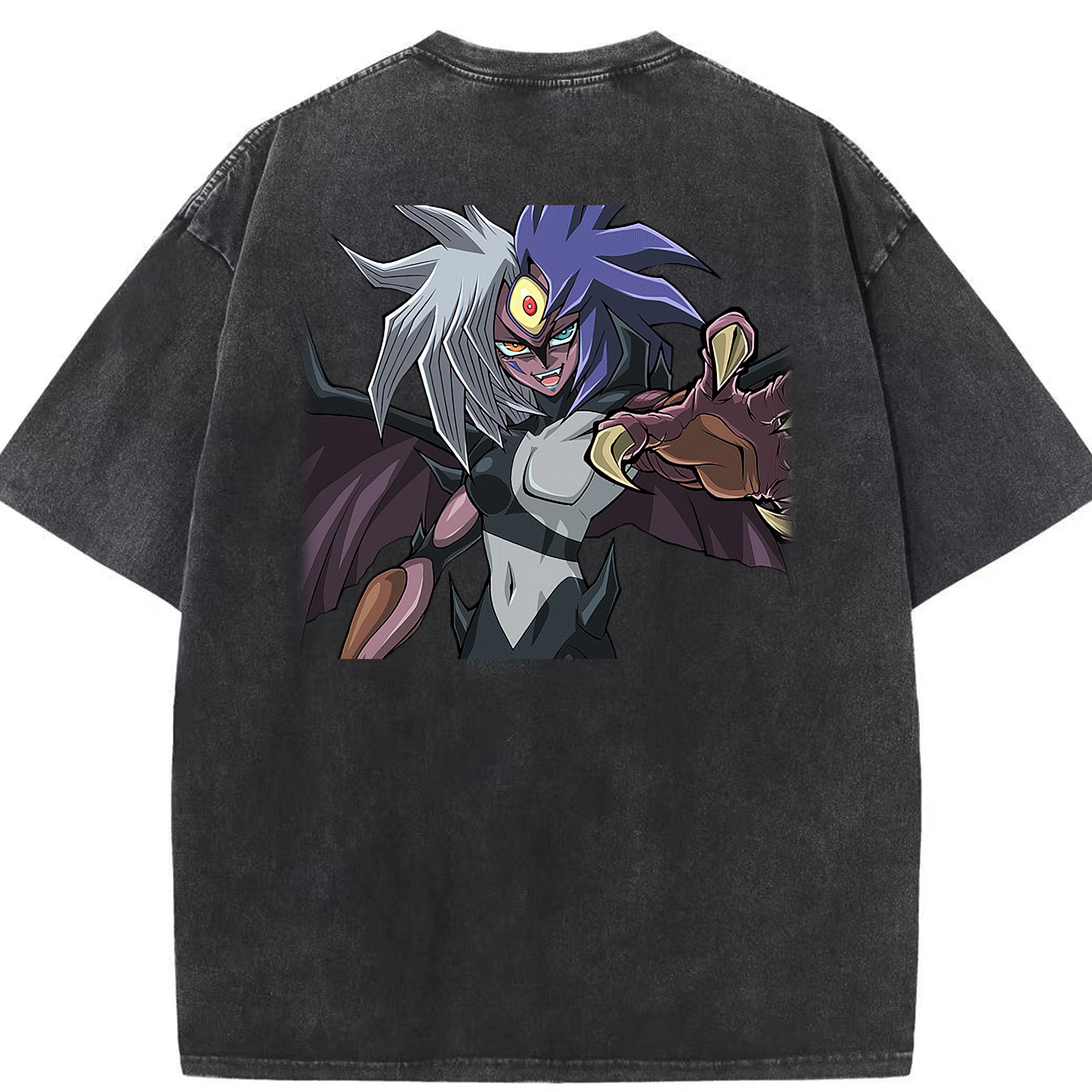 （画像用） 遊☆戯☆王 Yu-Gi-Oh! 綿100% ヴィンテージ風 半袖Tシャツ（背面プリント）