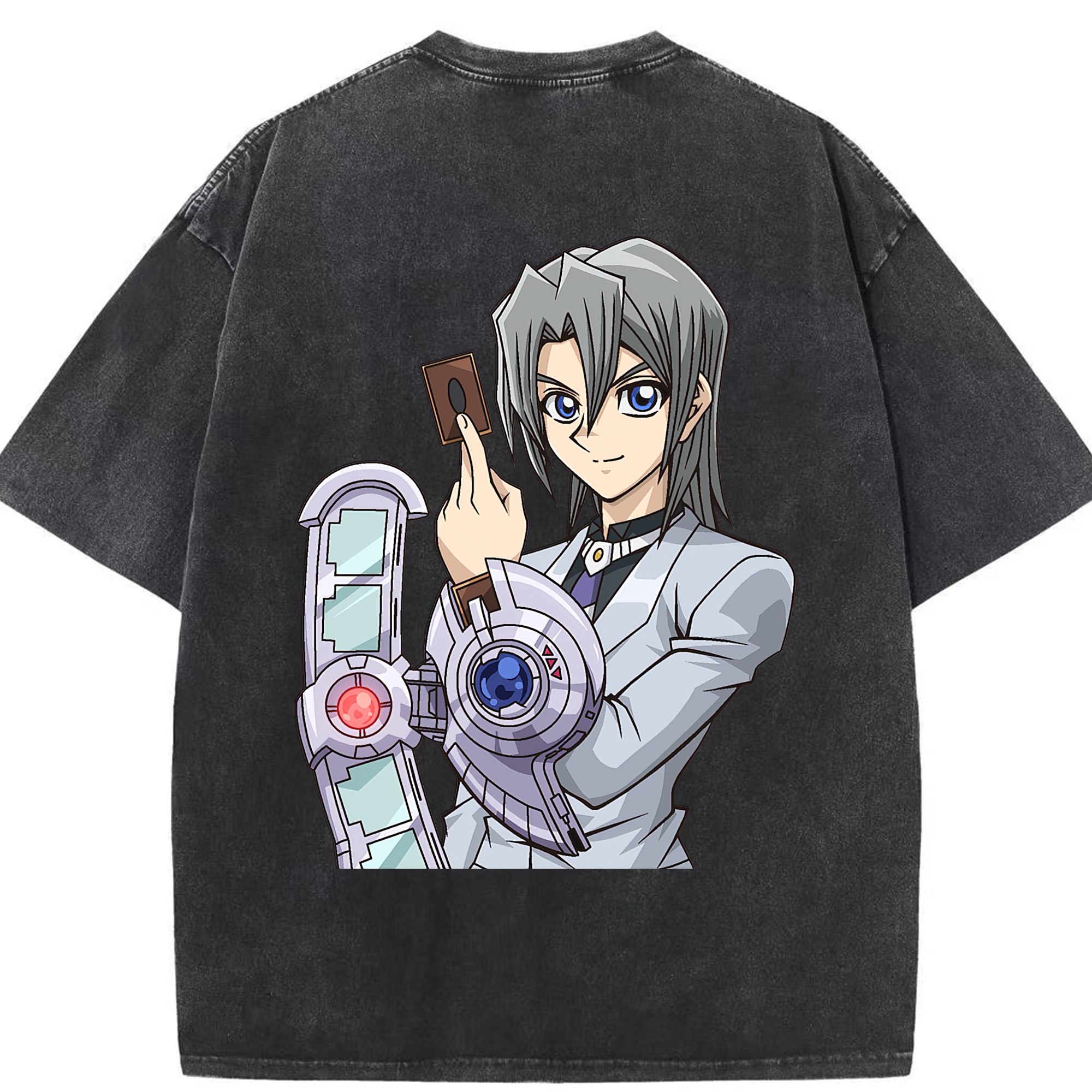 （画像用） 遊☆戯☆王 Yu-Gi-Oh! 綿100% ヴィンテージ風 半袖Tシャツ（背面プリント）