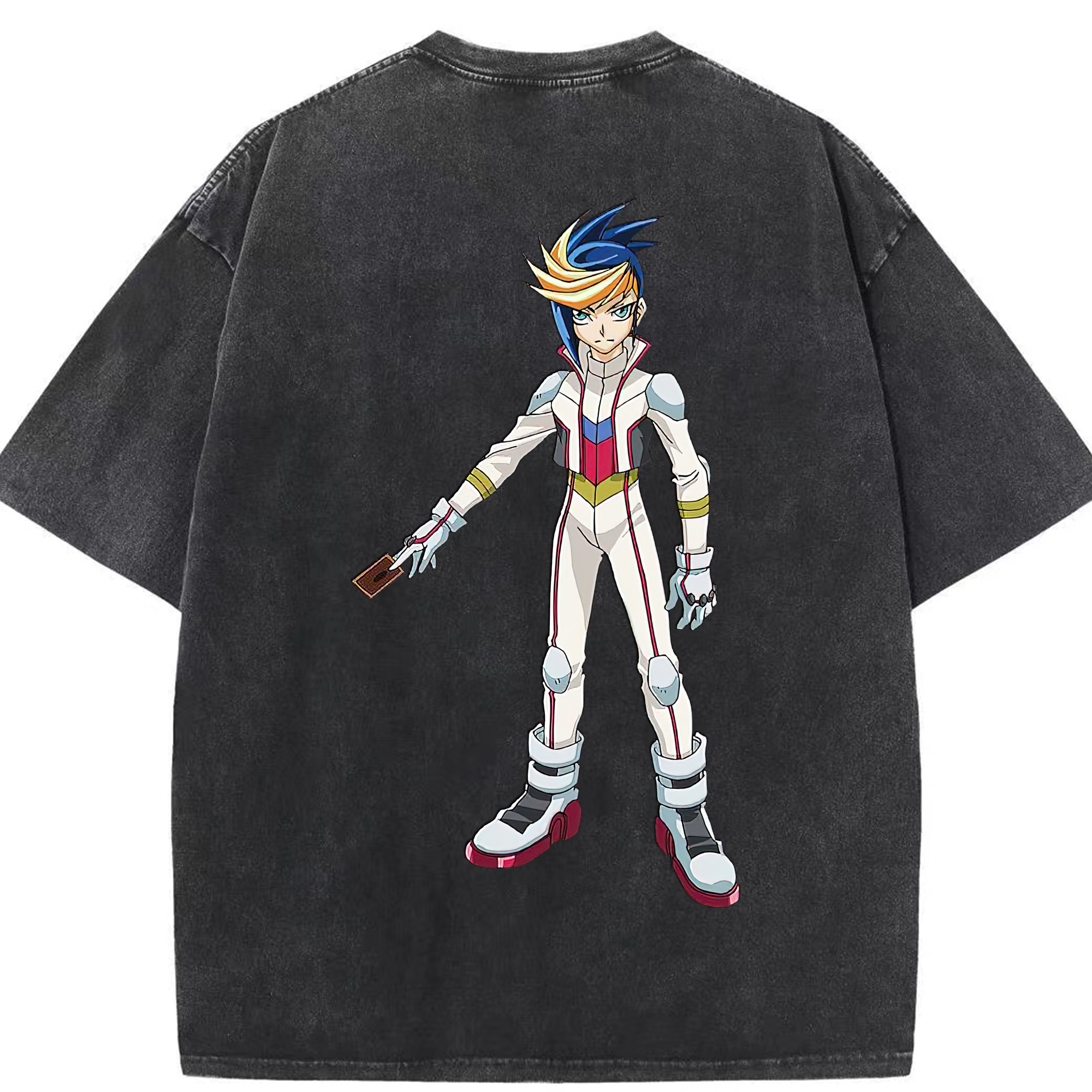 （画像用） 遊☆戯☆王 Yu-Gi-Oh! 綿100% ヴィンテージ風 半袖Tシャツ（背面プリント）