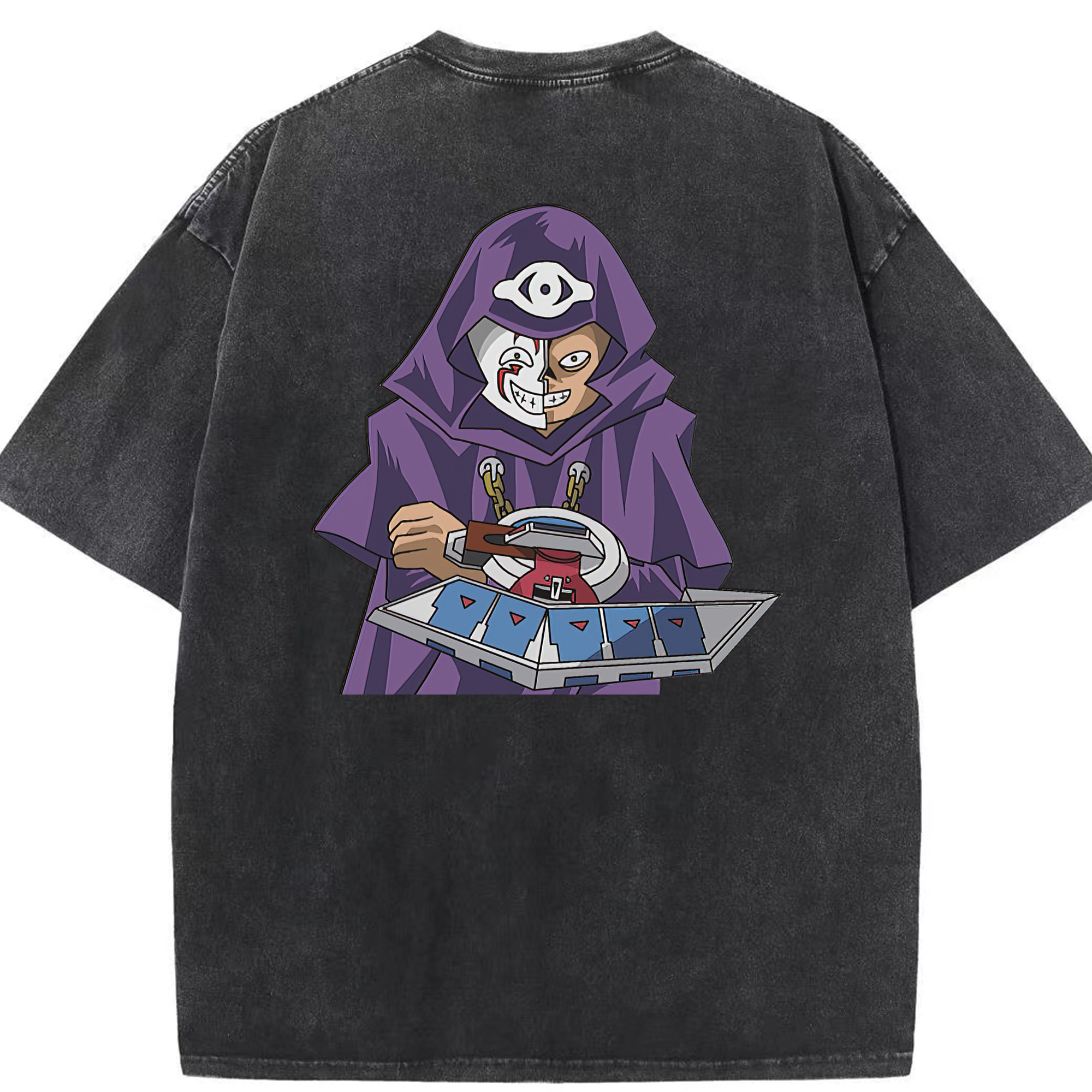 （画像用） 遊☆戯☆王 Yu-Gi-Oh! 綿100% ヴィンテージ風 半袖Tシャツ（背面プリント）
