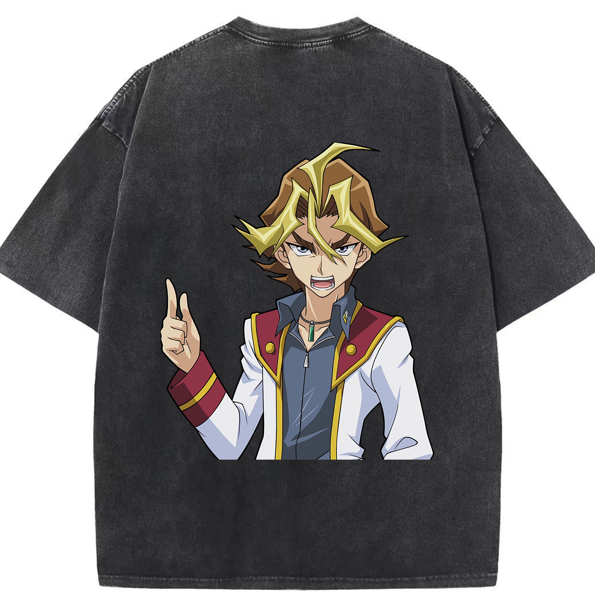 （画像用） 遊☆戯☆王 Yu-Gi-Oh! 綿100% ヴィンテージ風 半袖Tシャツ（背面プリント）