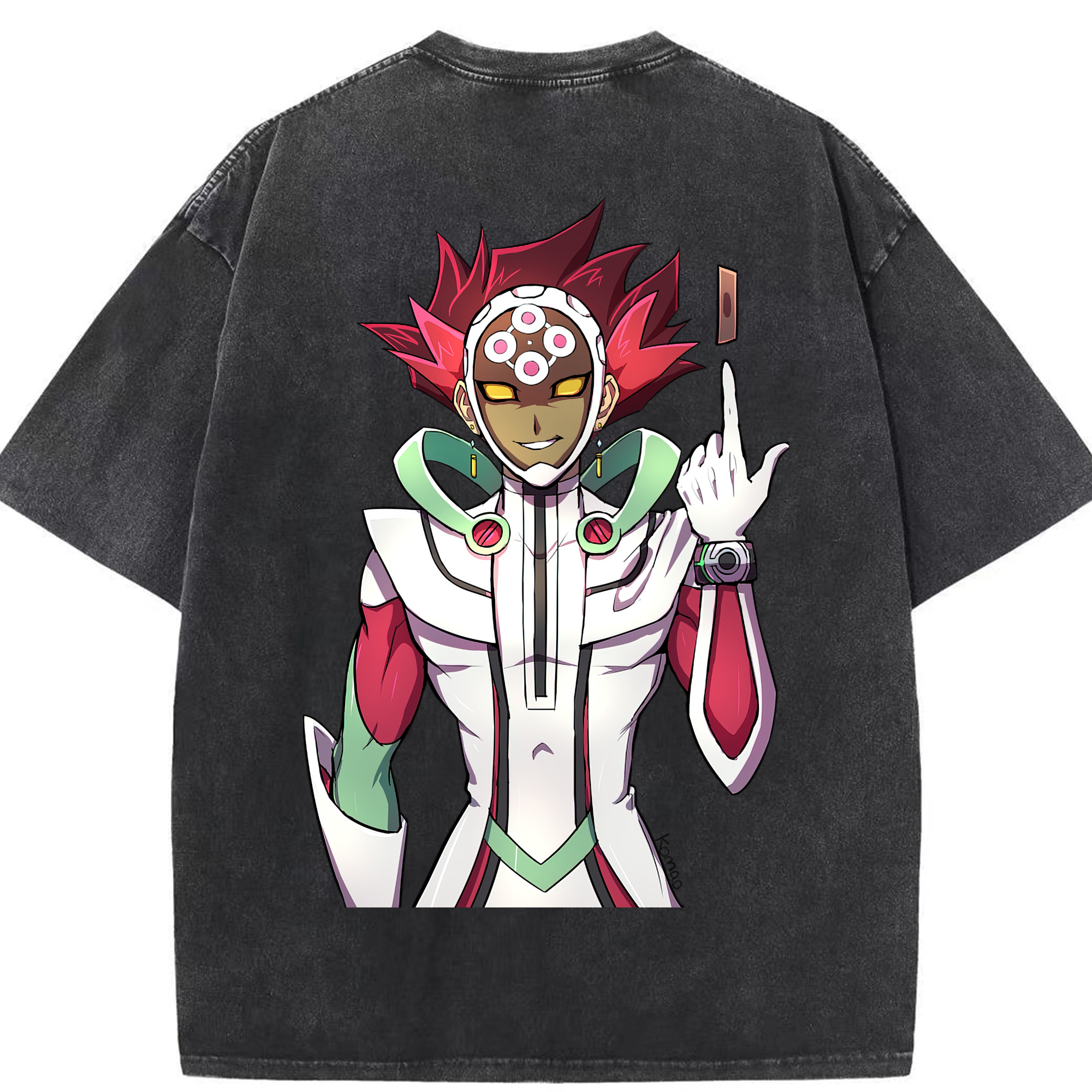 （画像用） 遊☆戯☆王 Yu-Gi-Oh! 綿100% ヴィンテージ風 半袖Tシャツ（背面プリント）