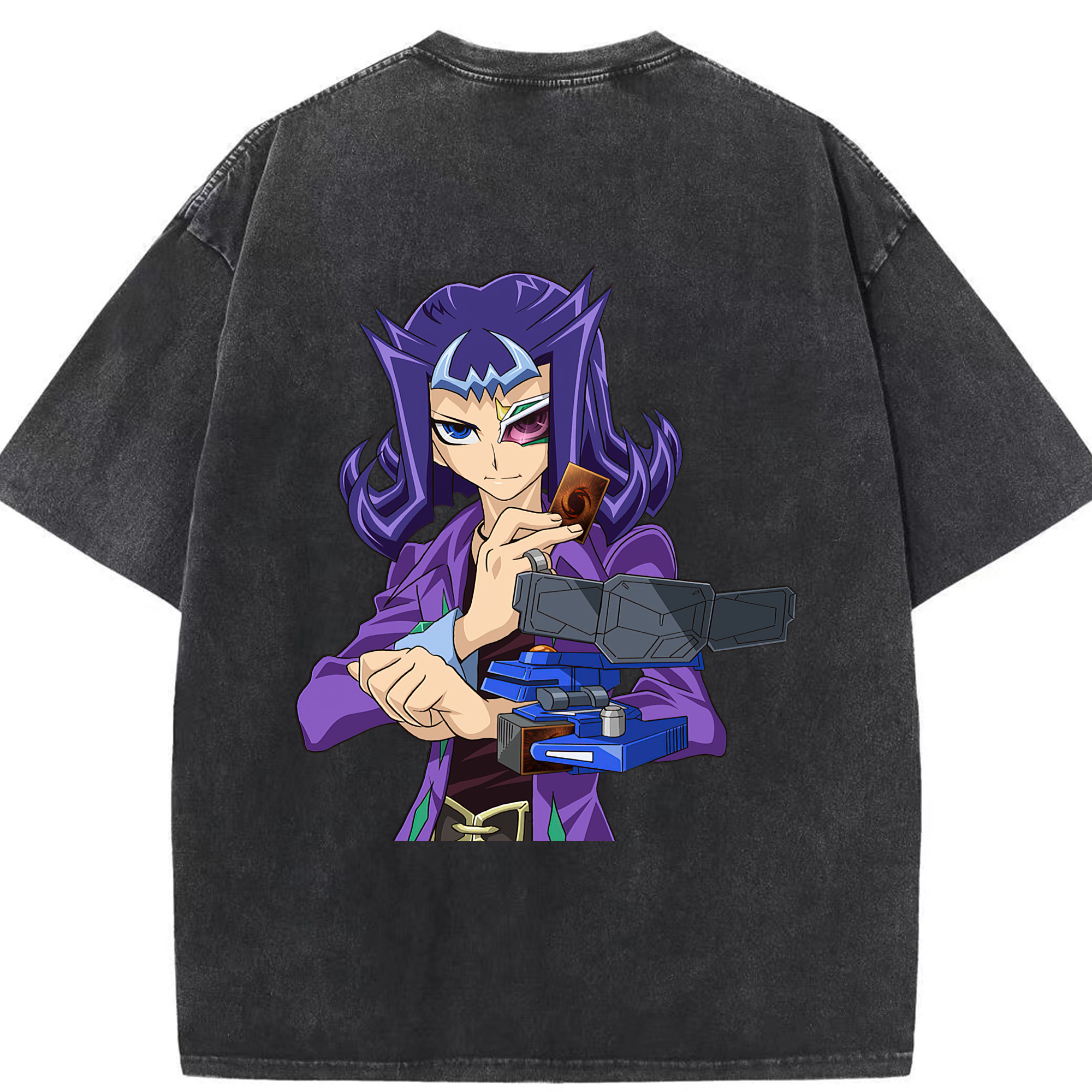 （画像用） 遊☆戯☆王 Yu-Gi-Oh! 綿100% ヴィンテージ風 半袖Tシャツ（背面プリント）