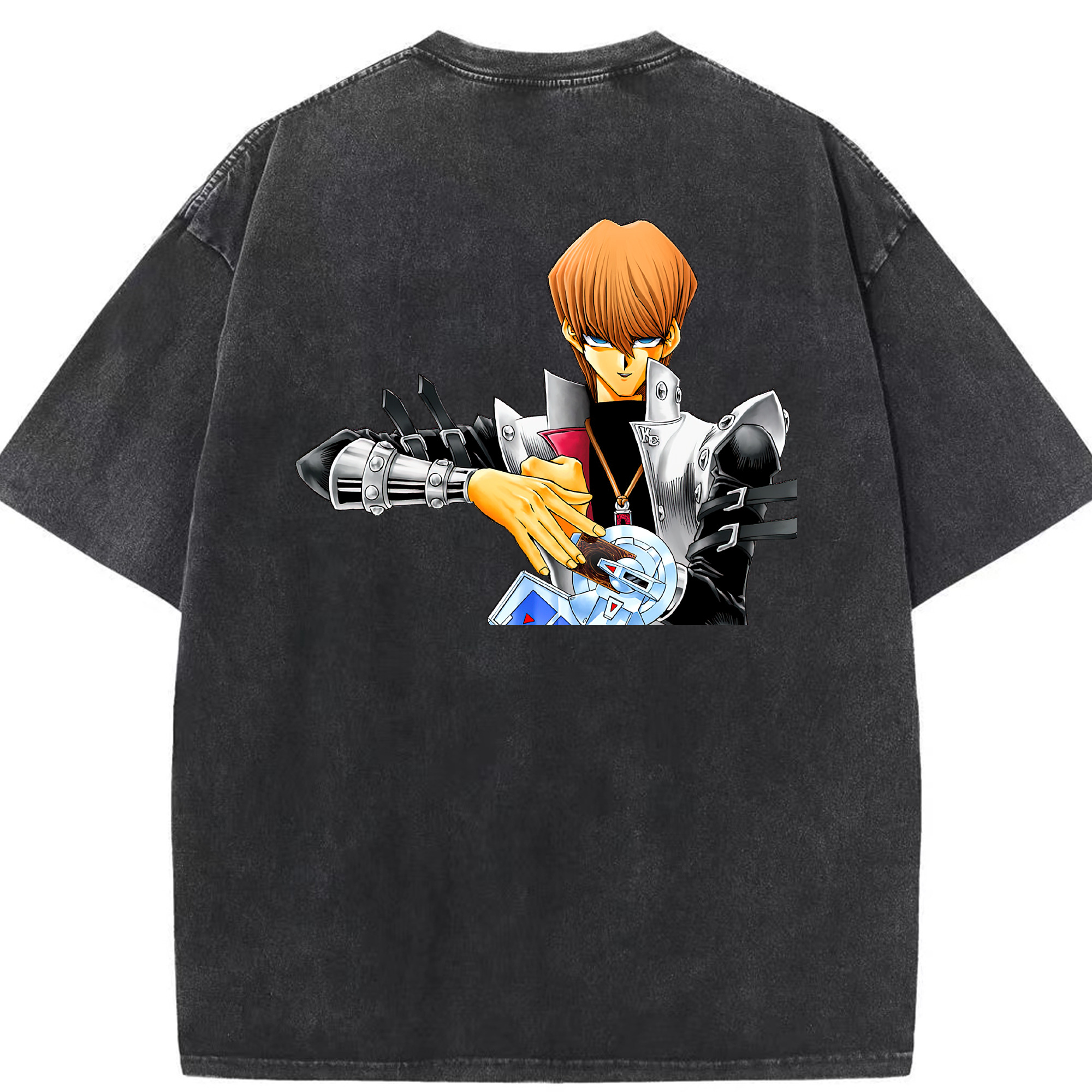 （画像用） 遊☆戯☆王 Yu-Gi-Oh! 綿100% ヴィンテージ風 半袖Tシャツ（背面プリント）