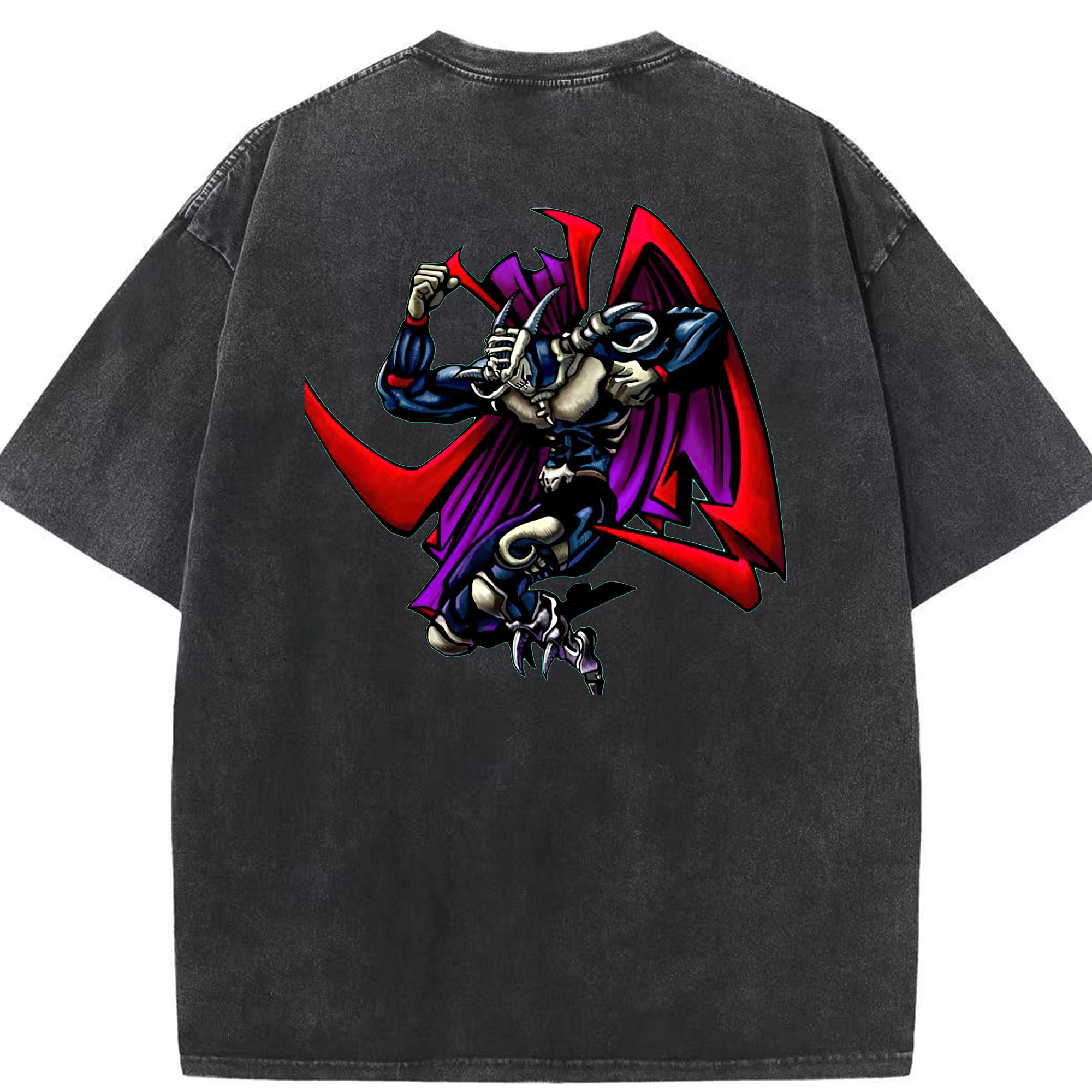（画像用） 遊☆戯☆王 Yu-Gi-Oh! 綿100% ヴィンテージ風 半袖Tシャツ（背面プリント）