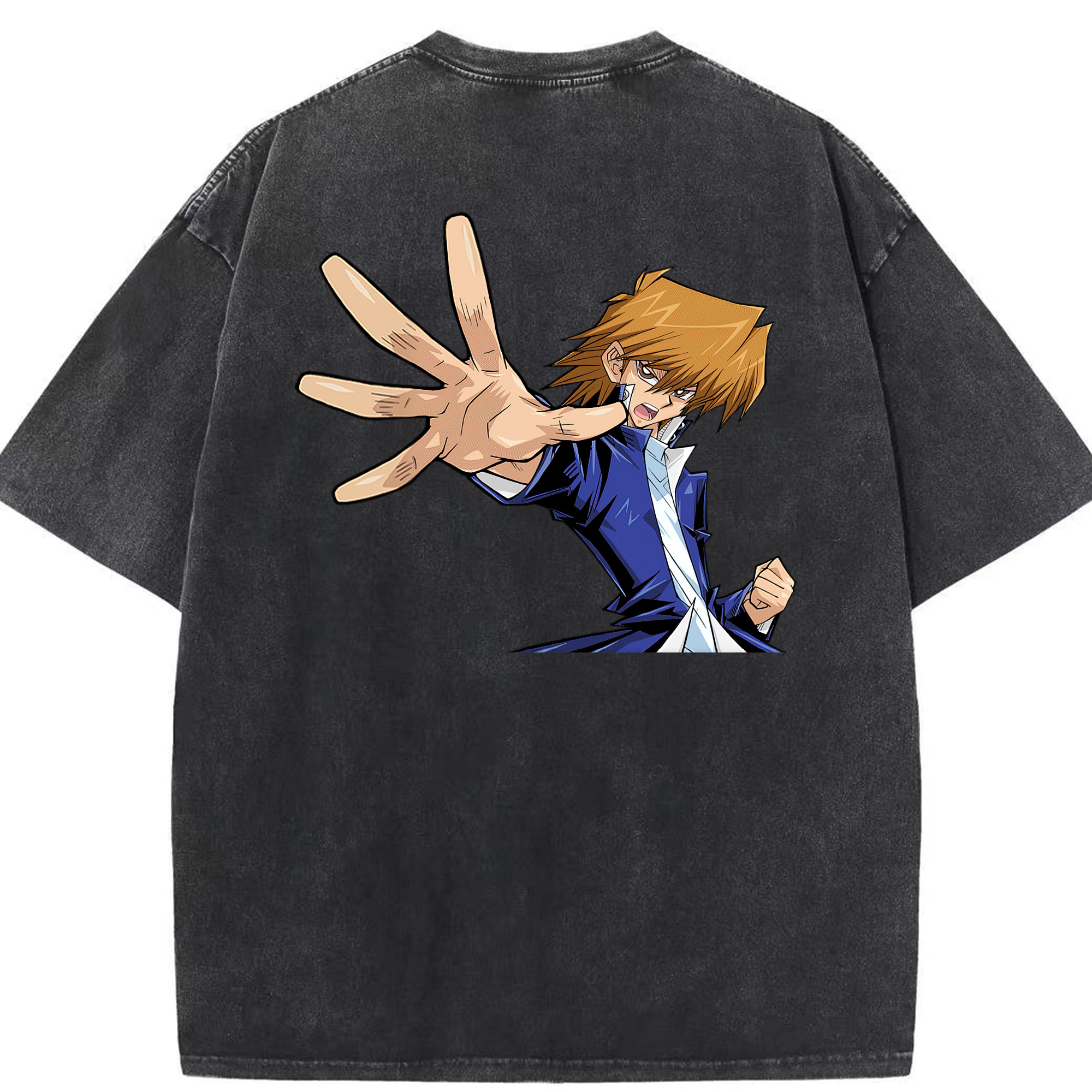 （画像用） 遊☆戯☆王 Yu-Gi-Oh! 綿100% ヴィンテージ風 半袖Tシャツ（背面プリント）
