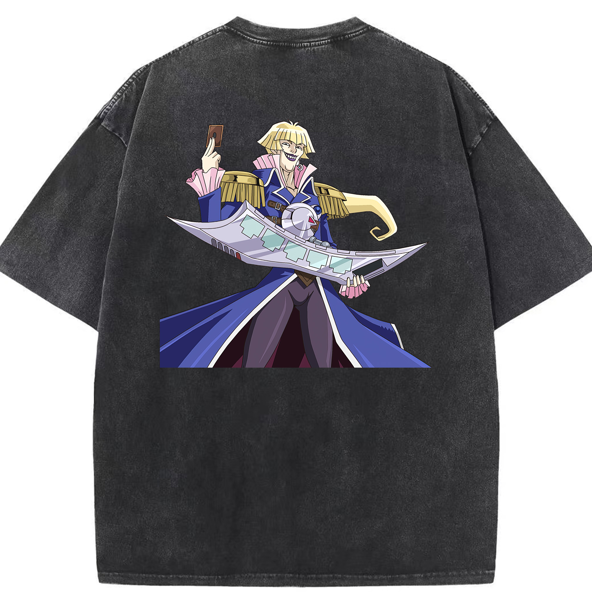 （画像用） 遊☆戯☆王 Yu-Gi-Oh! 綿100% ヴィンテージ風 半袖Tシャツ（背面プリント）