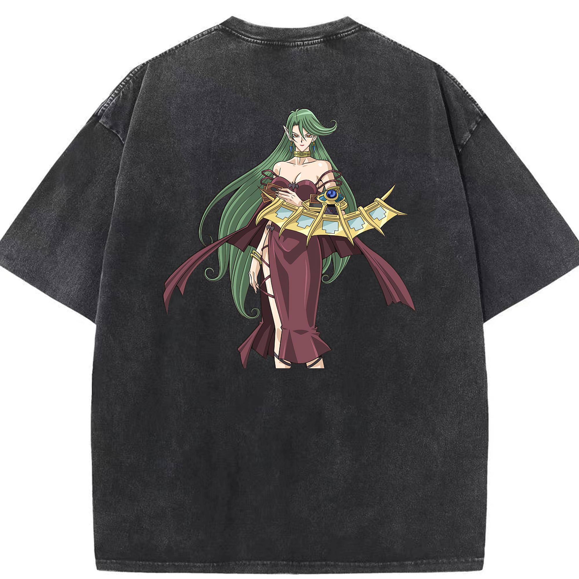（画像用） 遊☆戯☆王 Yu-Gi-Oh! 綿100% ヴィンテージ風 半袖Tシャツ（背面プリント）