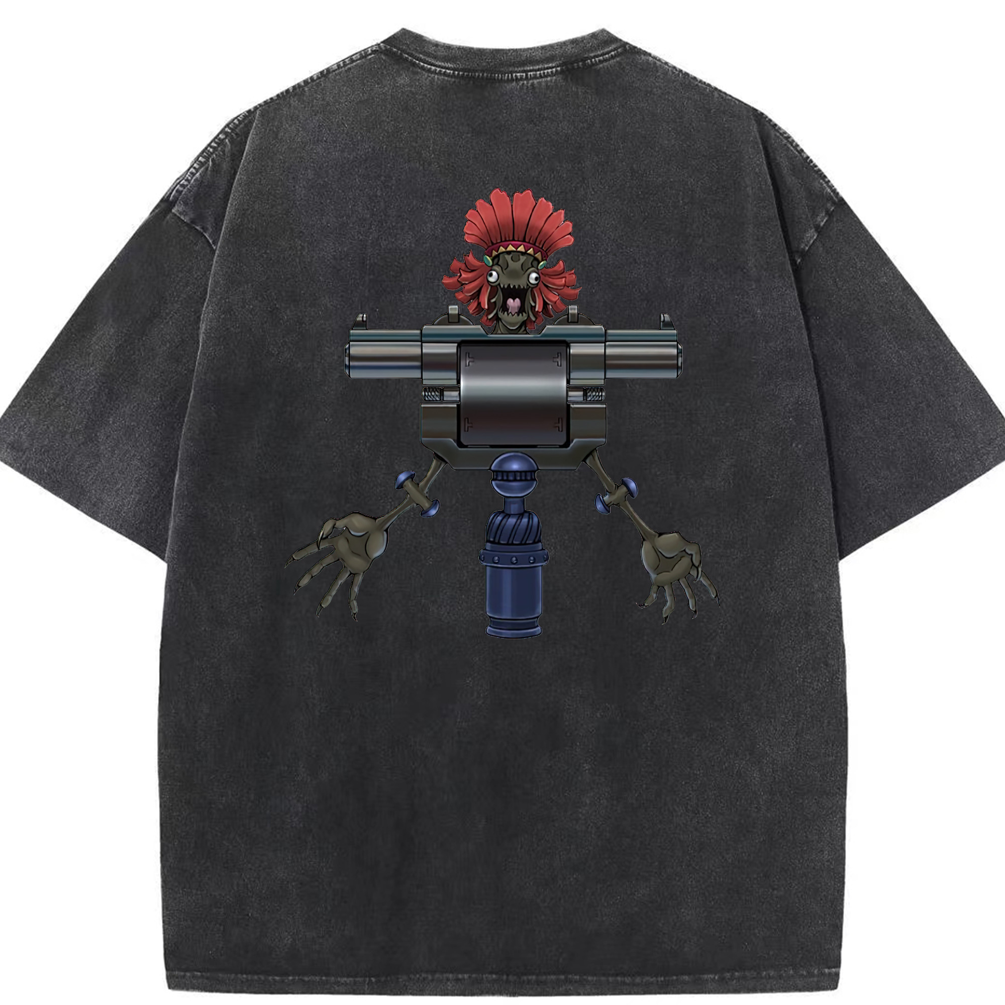 （画像用） 遊☆戯☆王 Yu-Gi-Oh! 綿100% ヴィンテージ風 半袖Tシャツ（背面プリント）