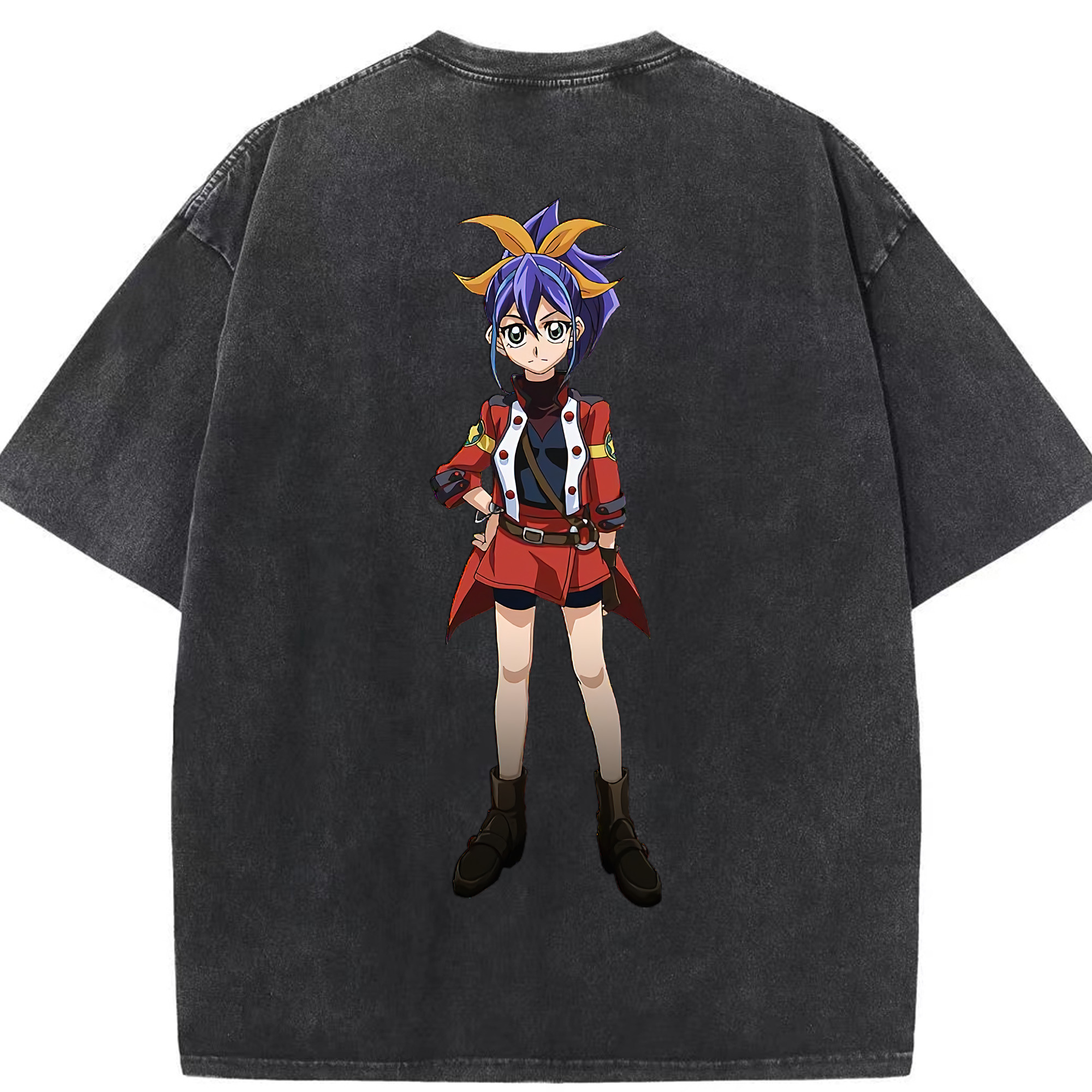 （画像用） 遊☆戯☆王 Yu-Gi-Oh! 綿100% ヴィンテージ風 半袖Tシャツ（背面プリント）