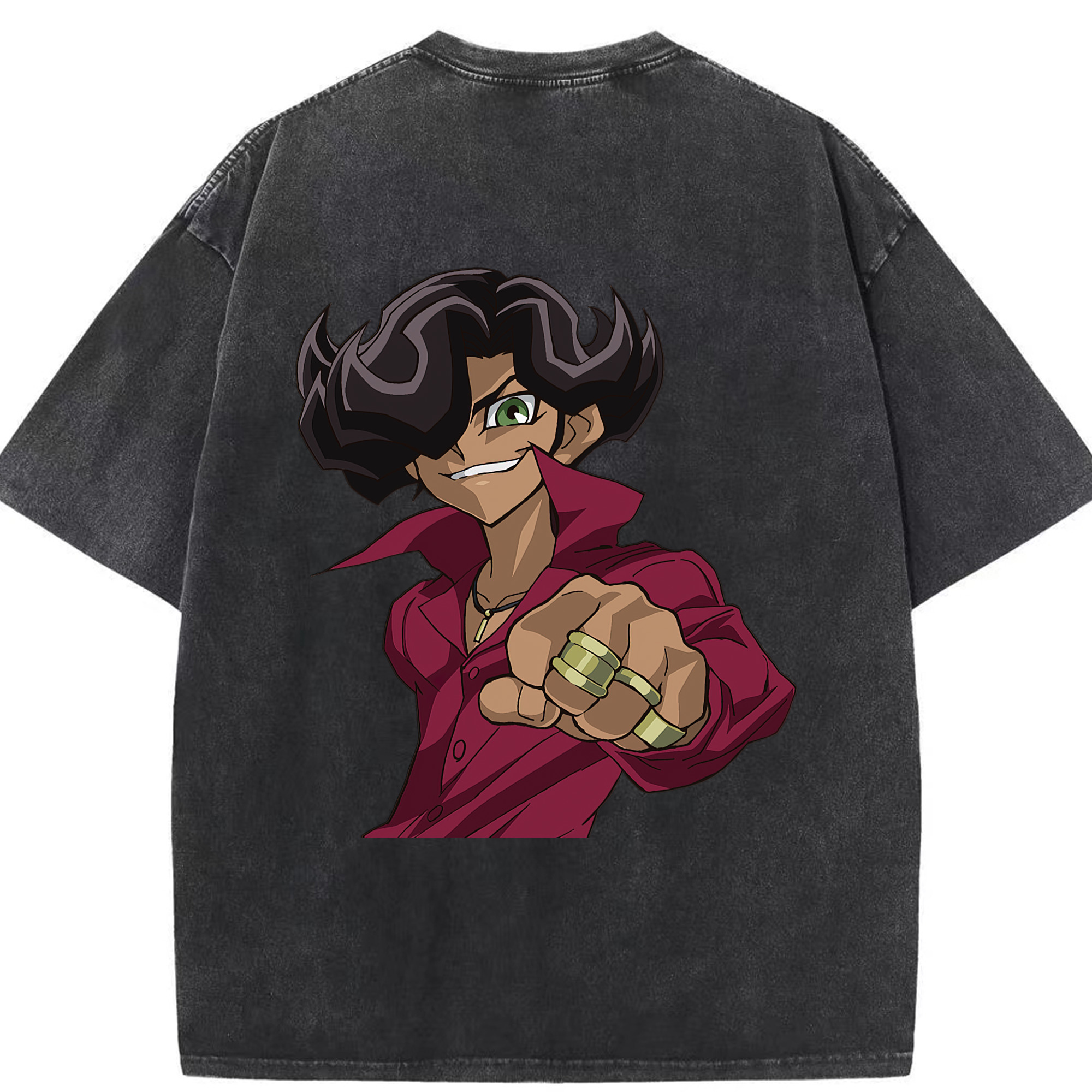 （画像用） 遊☆戯☆王 Yu-Gi-Oh! 綿100% ヴィンテージ風 半袖Tシャツ（背面プリント）