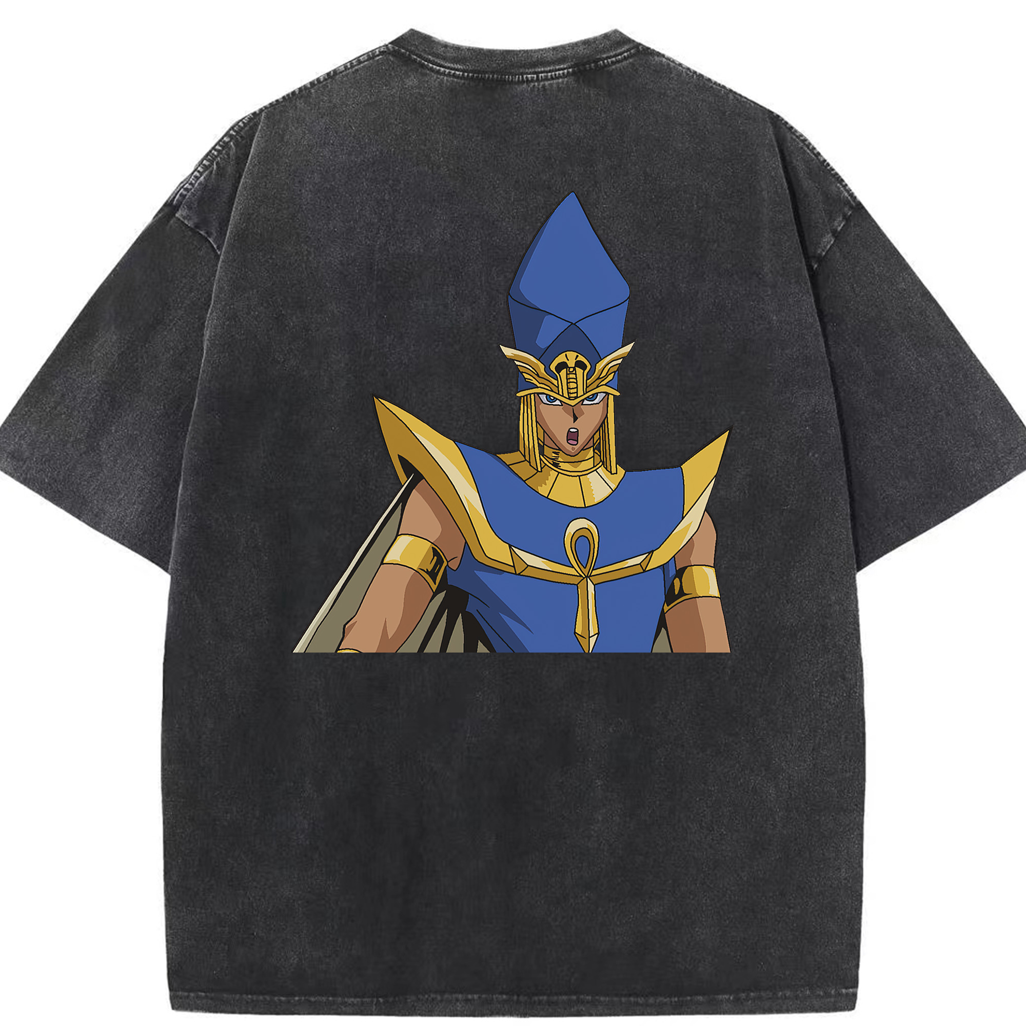 （画像用） 遊☆戯☆王 Yu-Gi-Oh! 綿100% ヴィンテージ風 半袖Tシャツ（背面プリント）