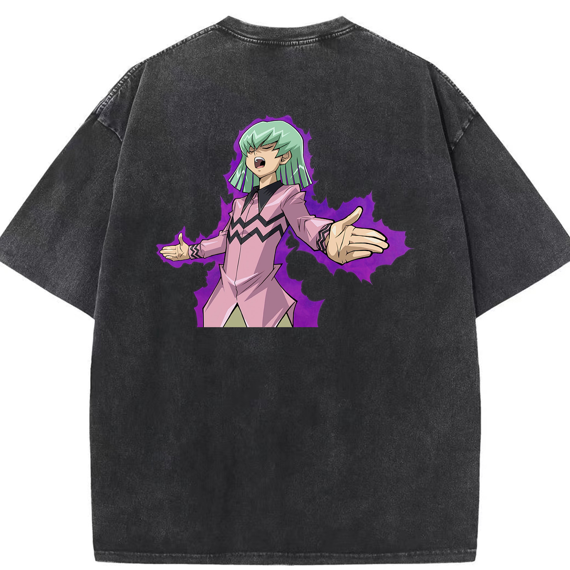 （画像用） 遊☆戯☆王 Yu-Gi-Oh! 綿100% ヴィンテージ風 半袖Tシャツ（背面プリント）
