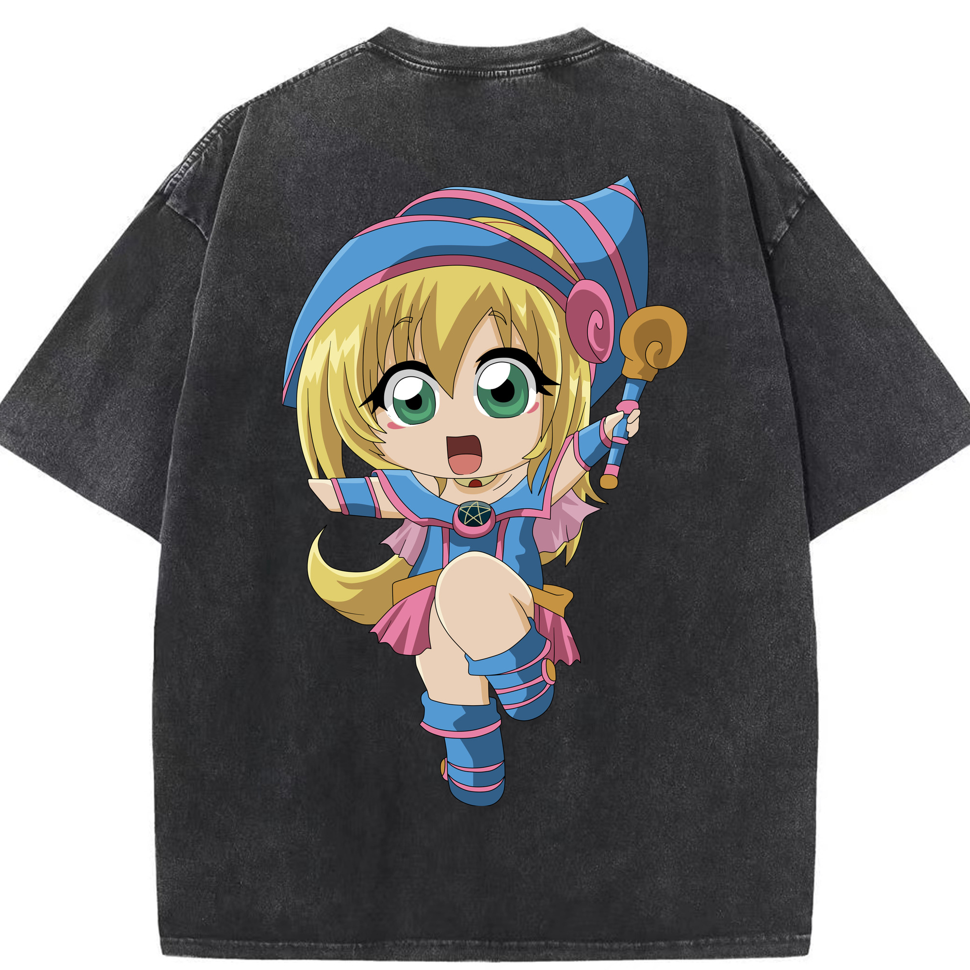 （画像用） 遊☆戯☆王 Yu-Gi-Oh! 綿100% ヴィンテージ風 半袖Tシャツ（背面プリント）