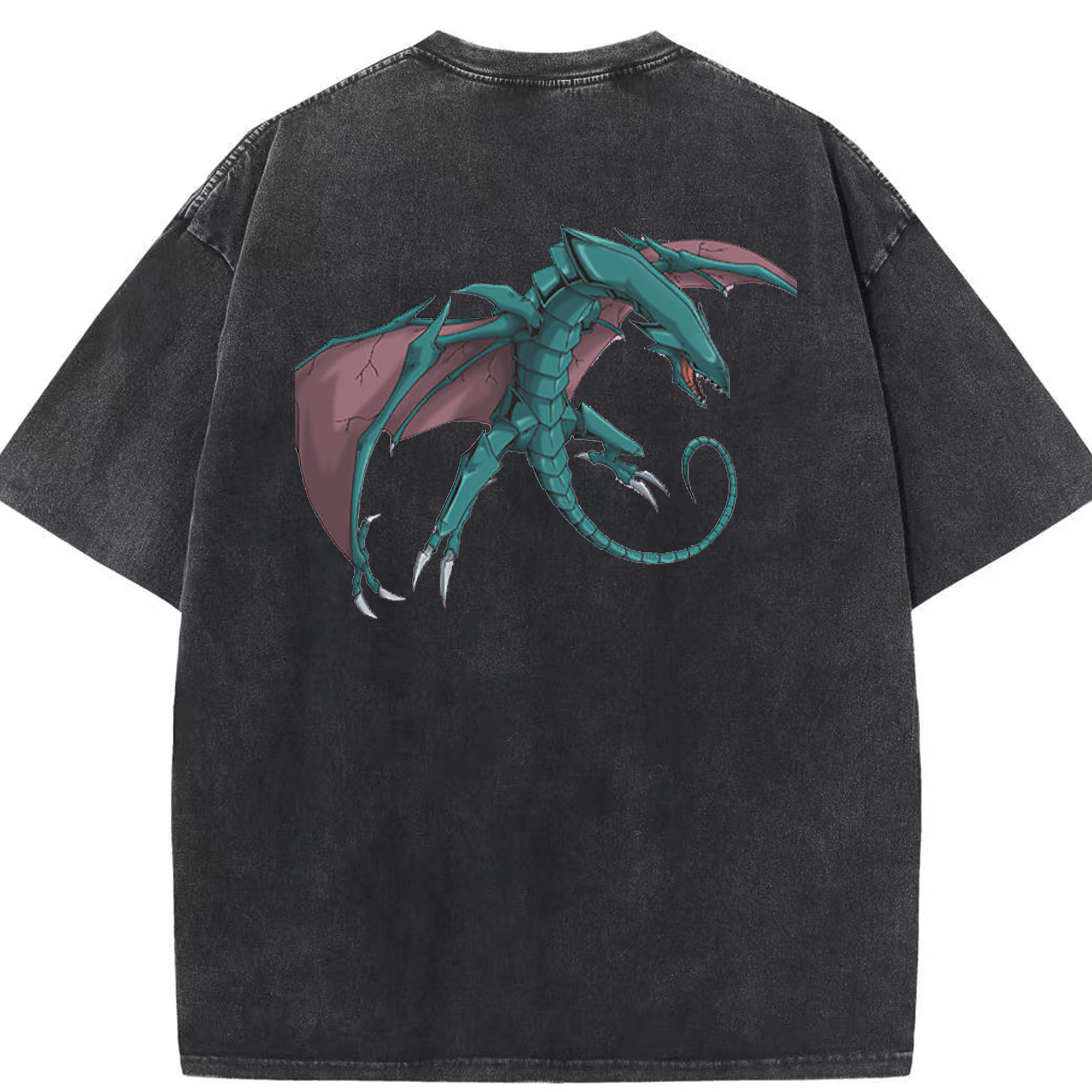 （画像用） 遊☆戯☆王 Yu-Gi-Oh! 綿100% ヴィンテージ風 半袖Tシャツ（背面プリント）