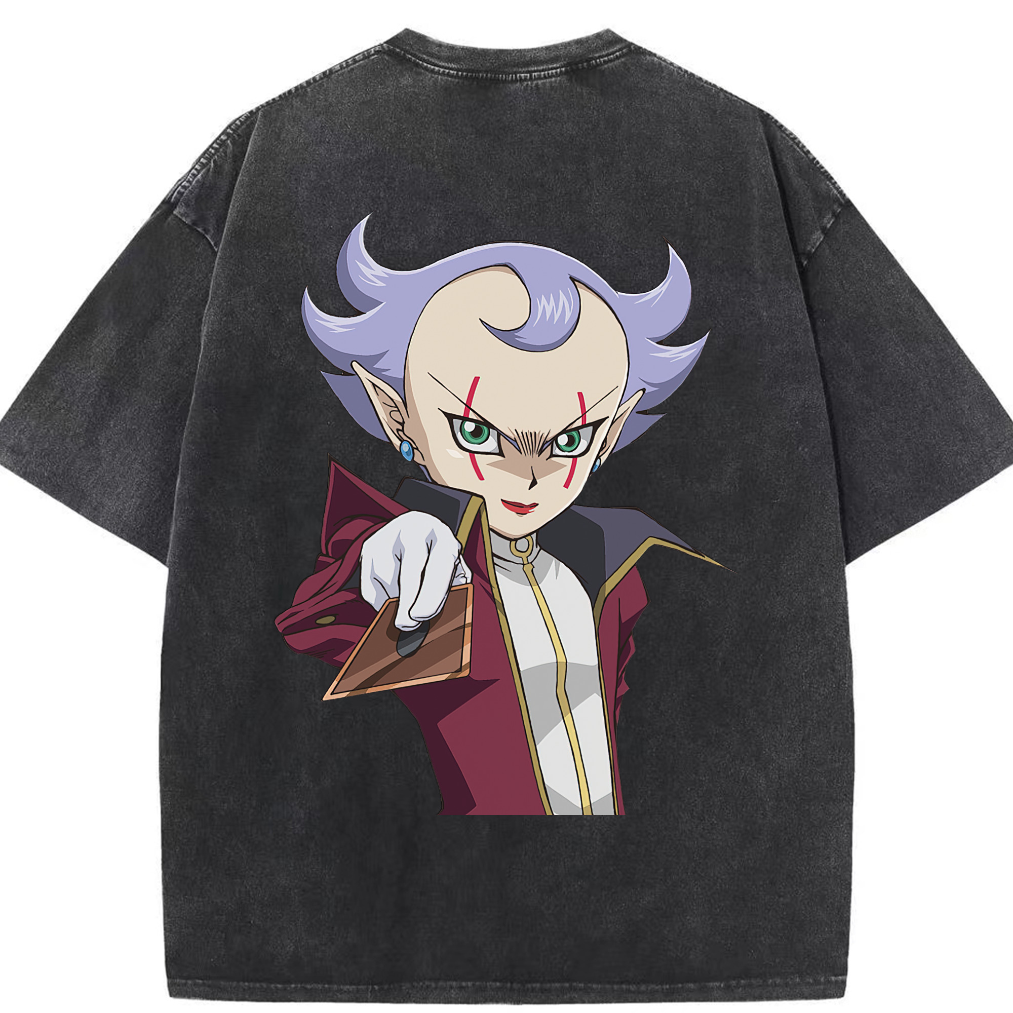 （画像用） 遊☆戯☆王 Yu-Gi-Oh! 綿100% ヴィンテージ風 半袖Tシャツ（背面プリント）