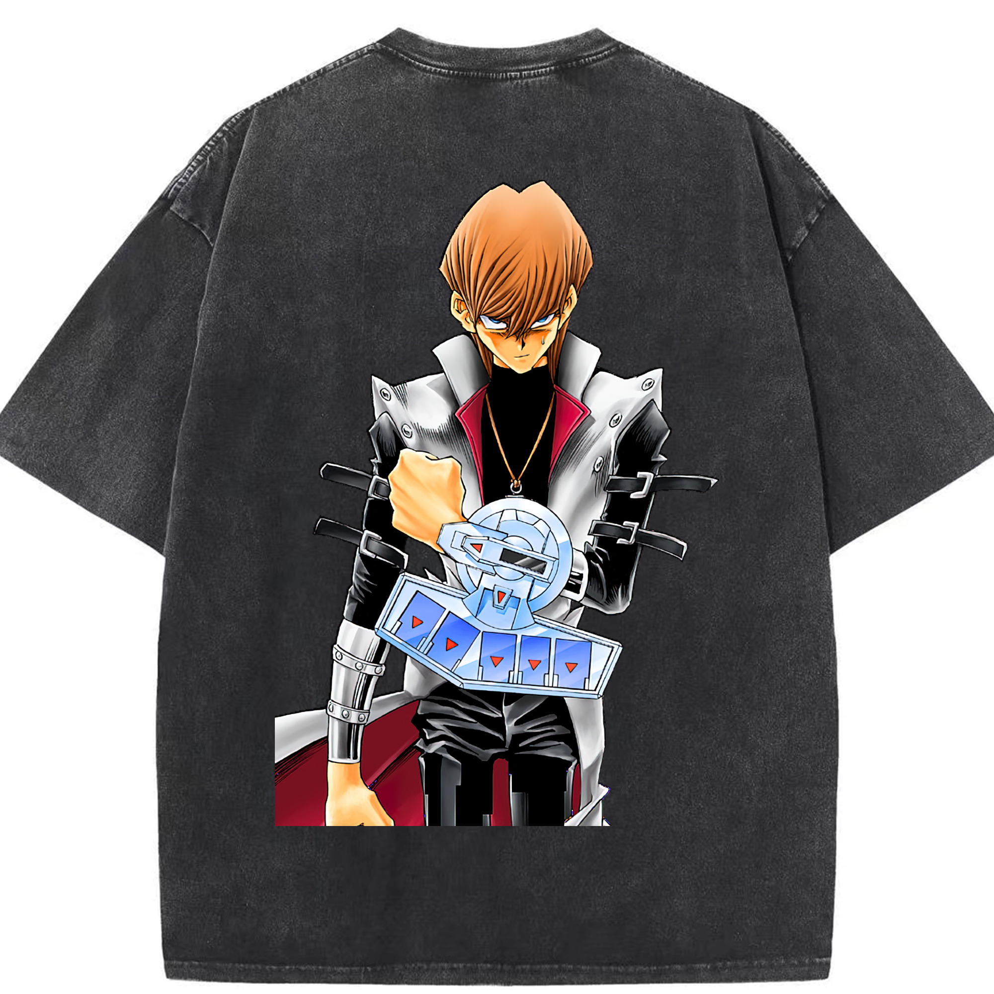 （画像用） 遊☆戯☆王 Yu-Gi-Oh! 綿100% ヴィンテージ風 半袖Tシャツ（背面プリント）