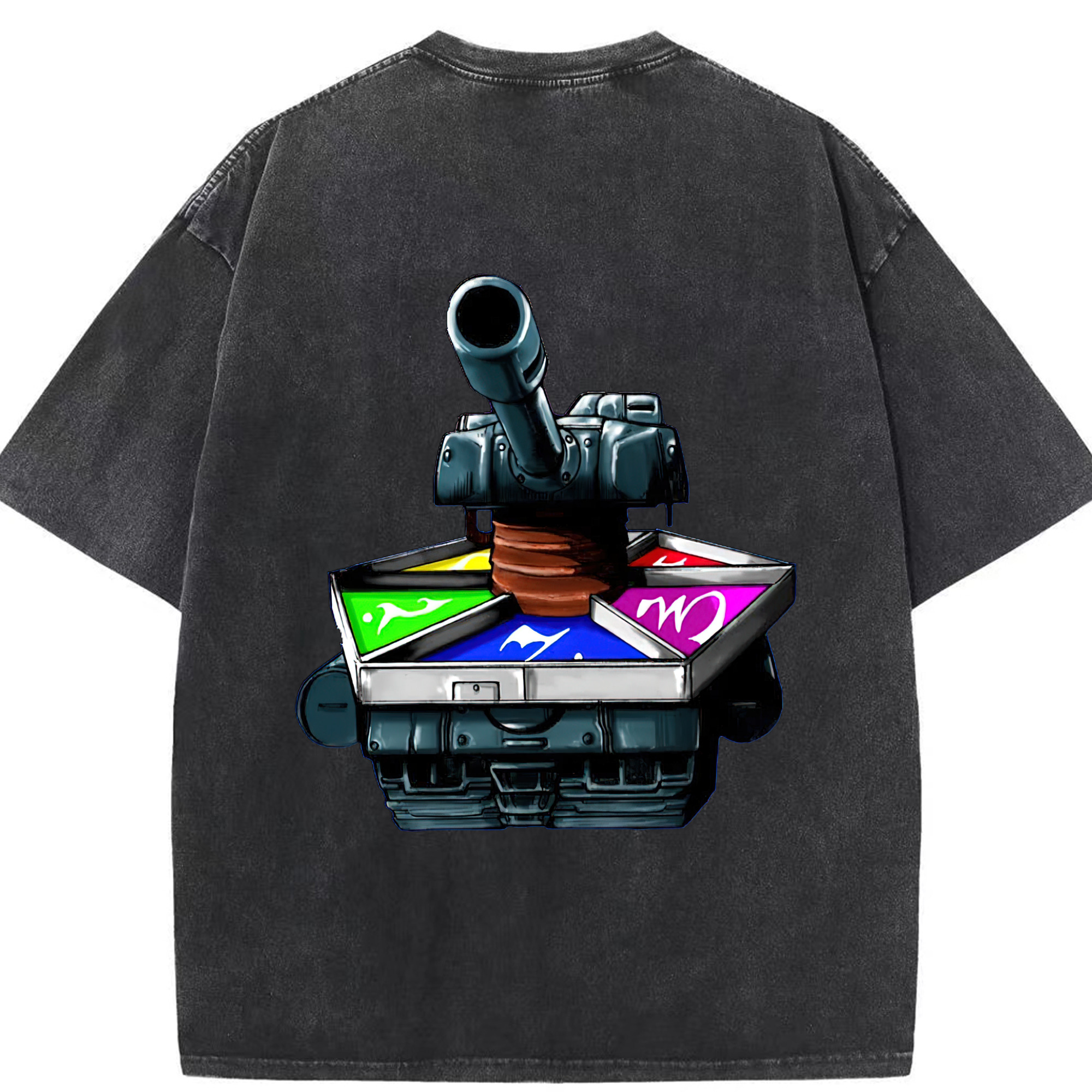 （画像用） 遊☆戯☆王 Yu-Gi-Oh! 綿100% ヴィンテージ風 半袖Tシャツ（背面プリント）