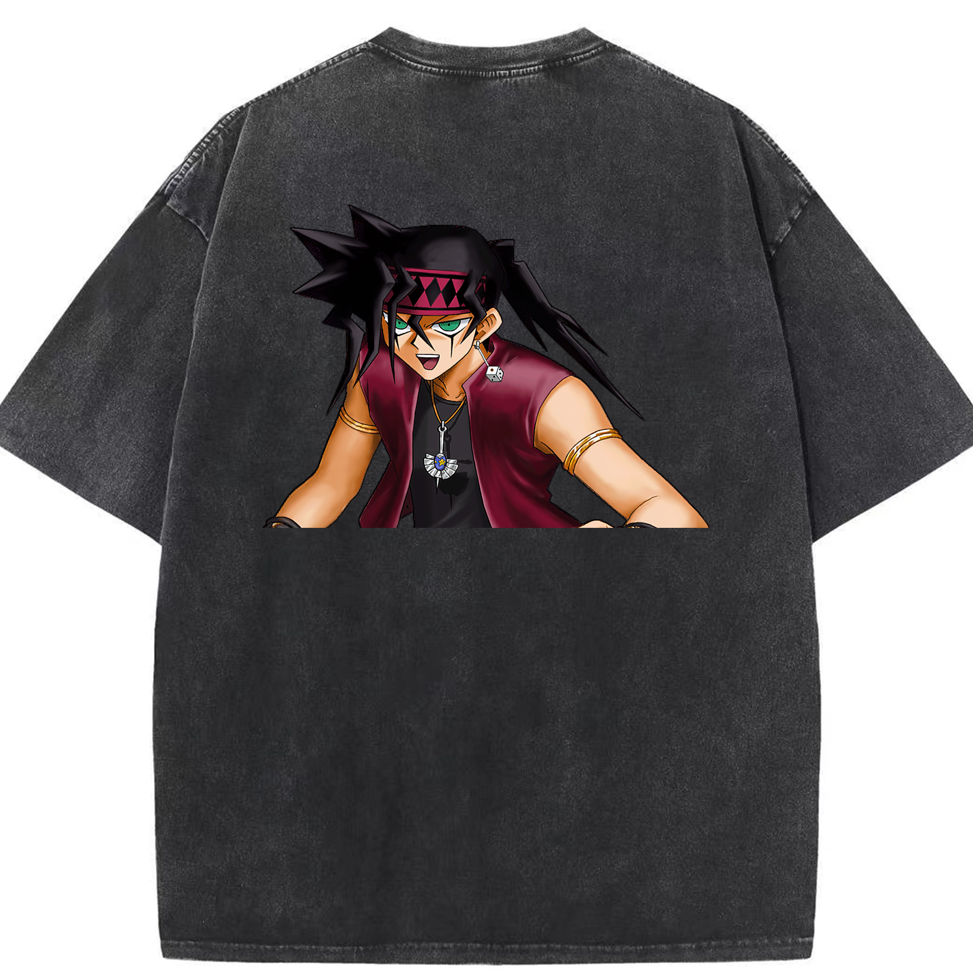 （画像用） 遊☆戯☆王 Yu-Gi-Oh! 綿100% ヴィンテージ風 半袖Tシャツ（背面プリント）