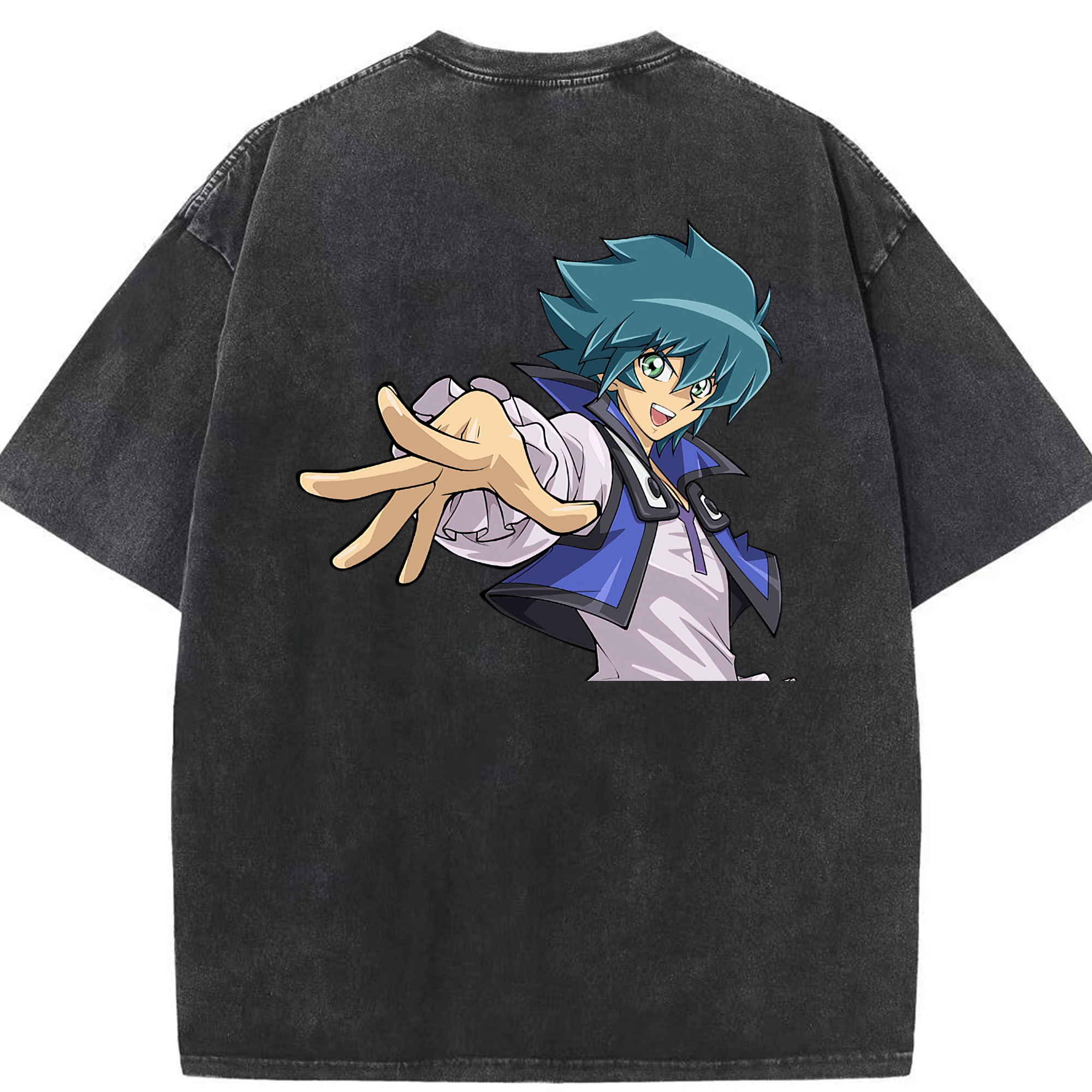（画像用） 遊☆戯☆王 Yu-Gi-Oh! 綿100% ヴィンテージ風 半袖Tシャツ（背面プリント）