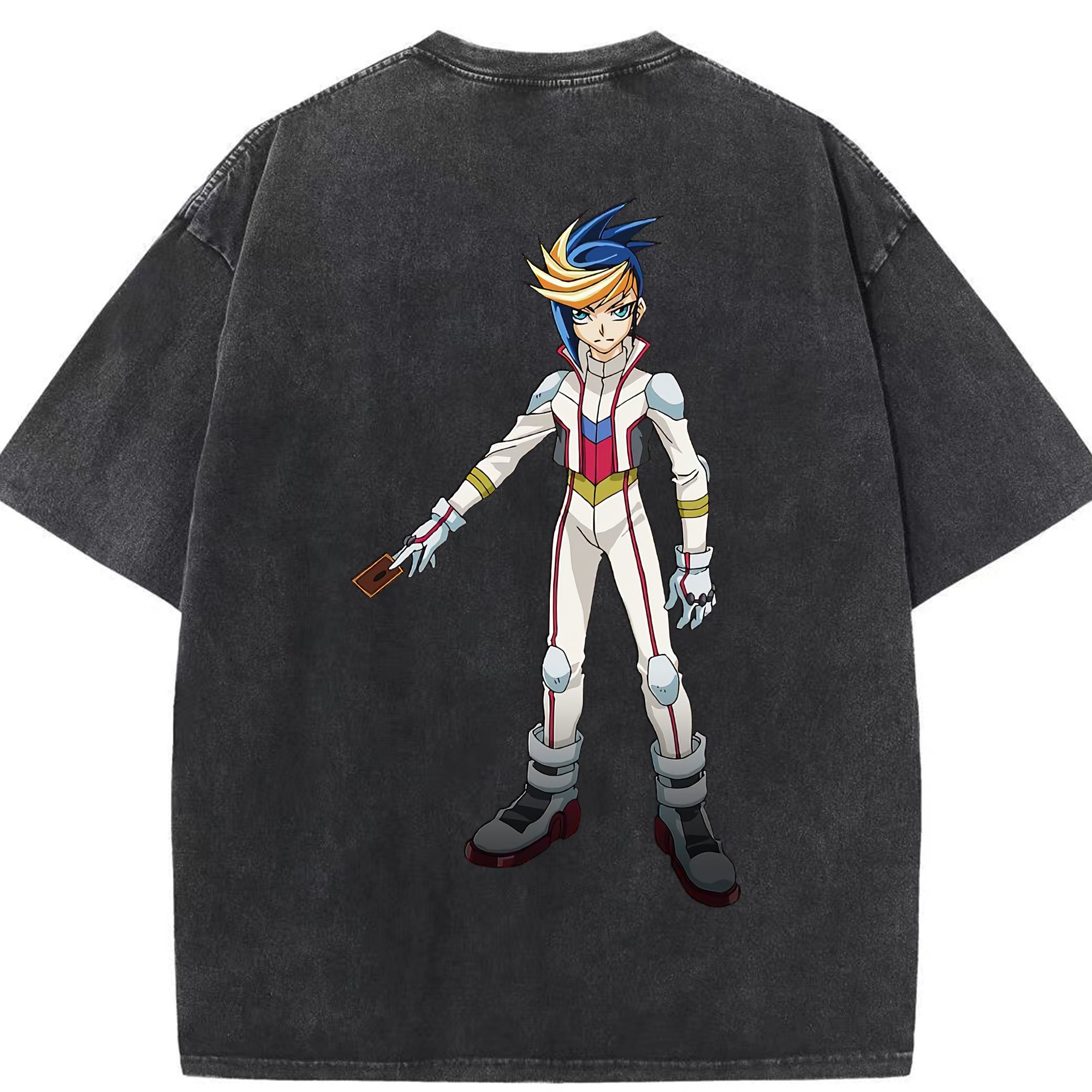 （画像用） 遊☆戯☆王 Yu-Gi-Oh! 綿100% ヴィンテージ風 半袖Tシャツ（背面プリント）