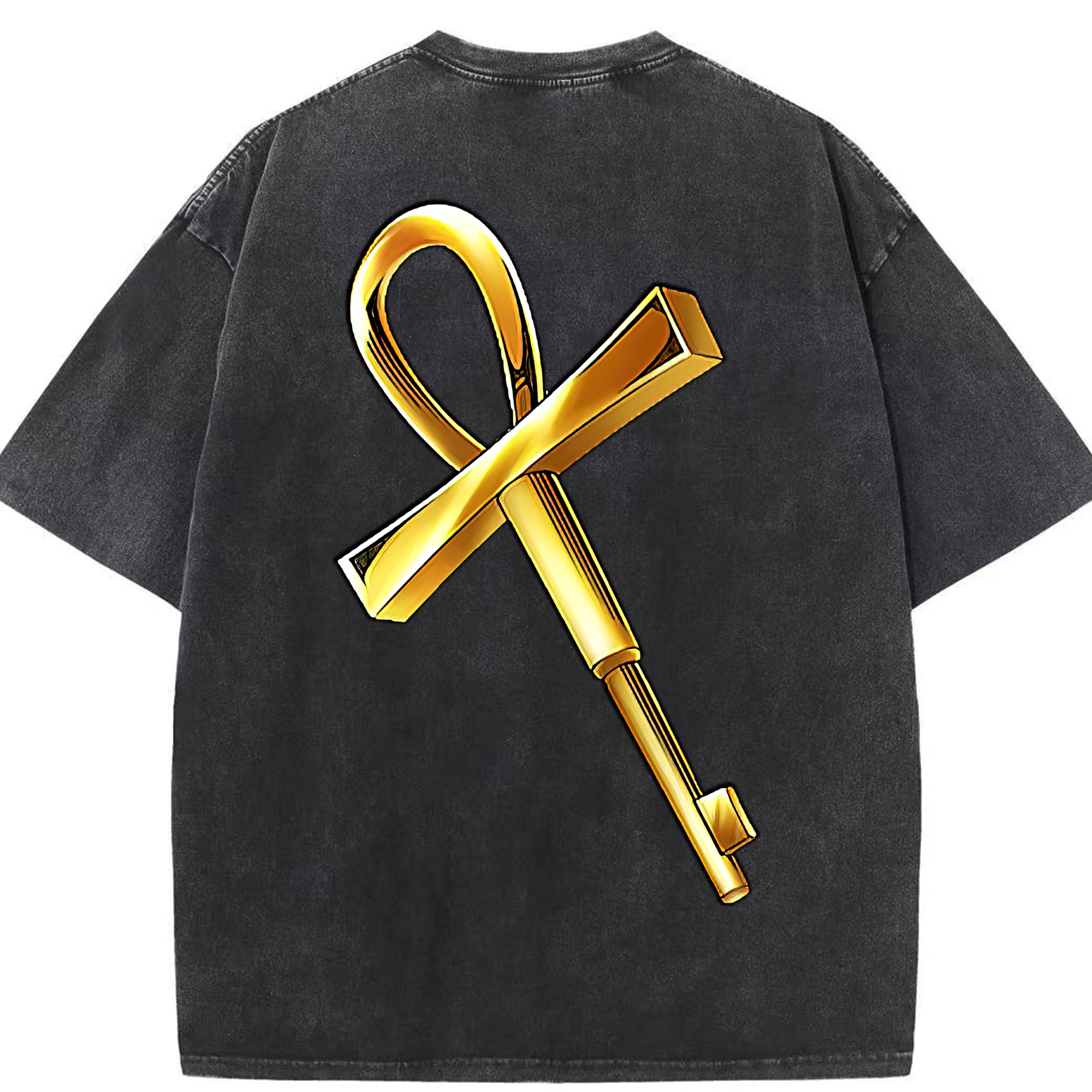 （画像用） 遊☆戯☆王 Yu-Gi-Oh! 綿100% ヴィンテージ風 半袖Tシャツ（背面プリント）