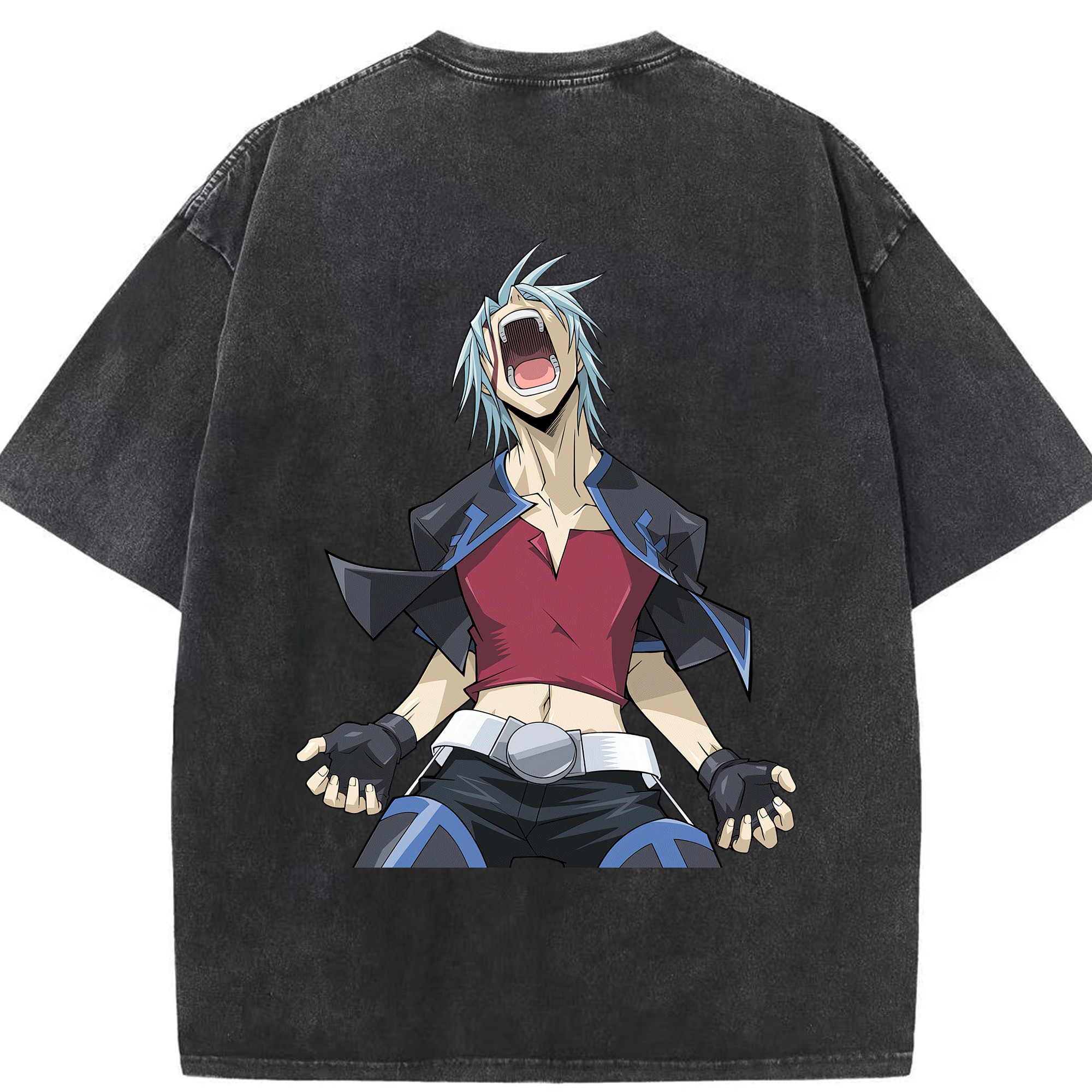 （画像用） 遊☆戯☆王 Yu-Gi-Oh! 綿100% ヴィンテージ風 半袖Tシャツ（背面プリント）