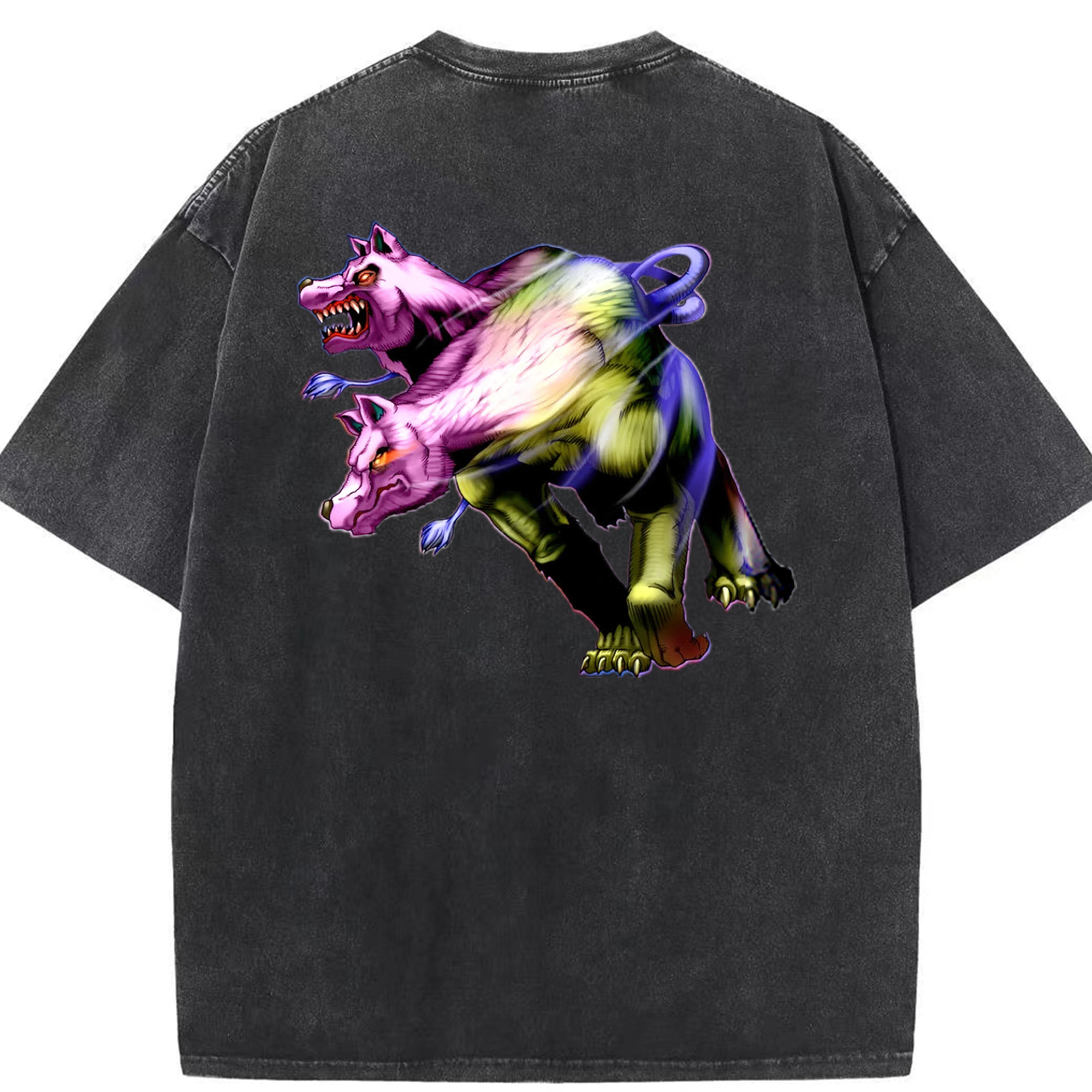 （画像用） 遊☆戯☆王 Yu-Gi-Oh! 綿100% ヴィンテージ風 半袖Tシャツ（背面プリント）