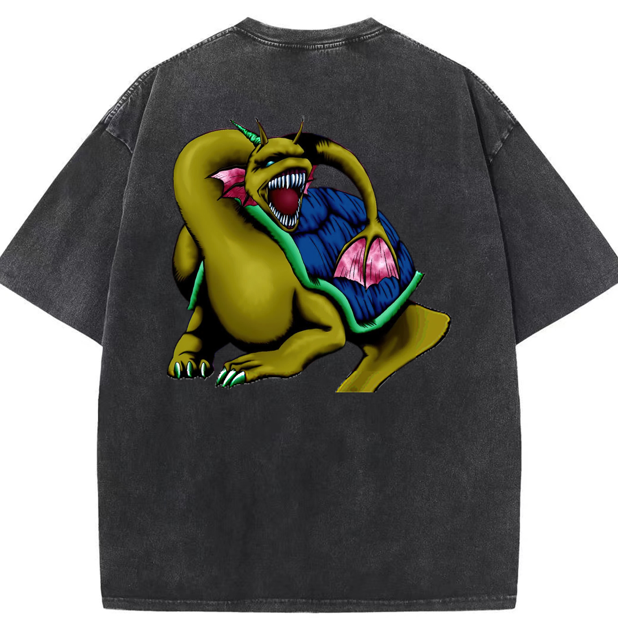 （画像用） 遊☆戯☆王 Yu-Gi-Oh! 綿100% ヴィンテージ風 半袖Tシャツ（背面プリント）