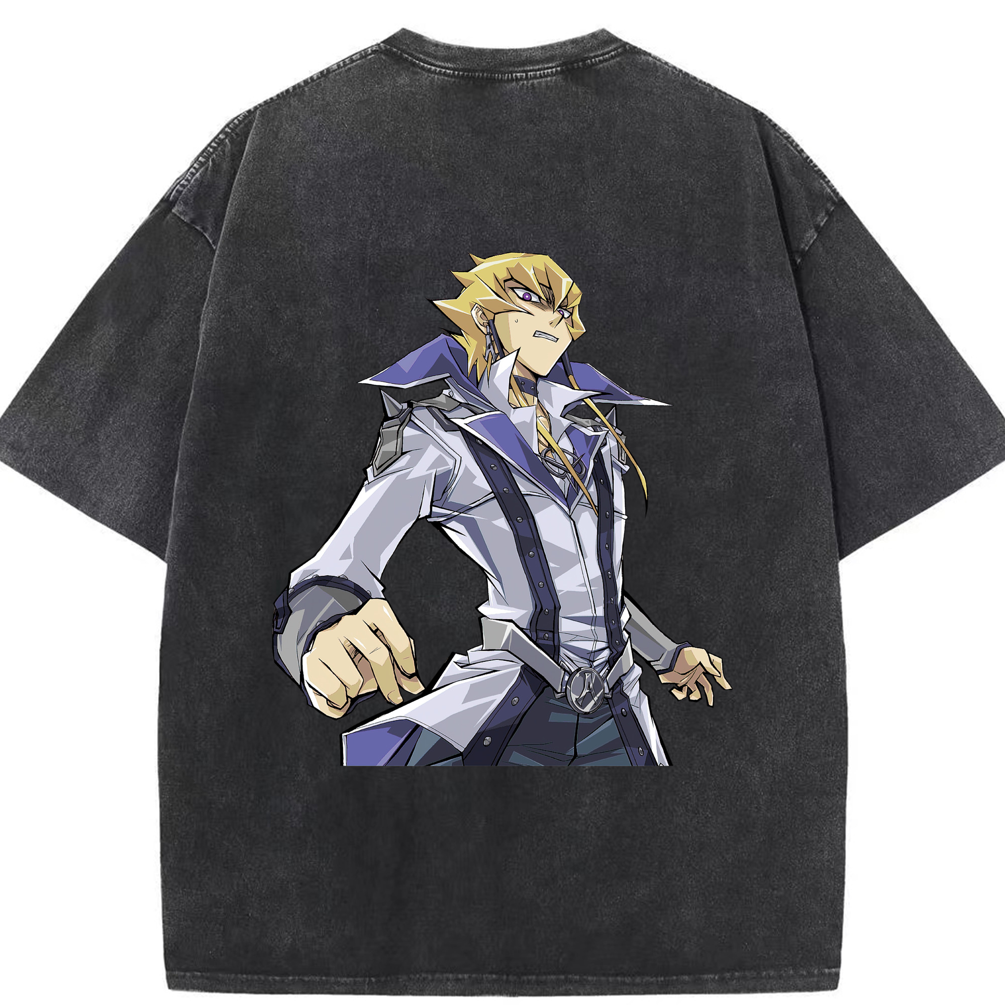 （画像用） 遊☆戯☆王 Yu-Gi-Oh! 綿100% ヴィンテージ風 半袖Tシャツ（背面プリント）