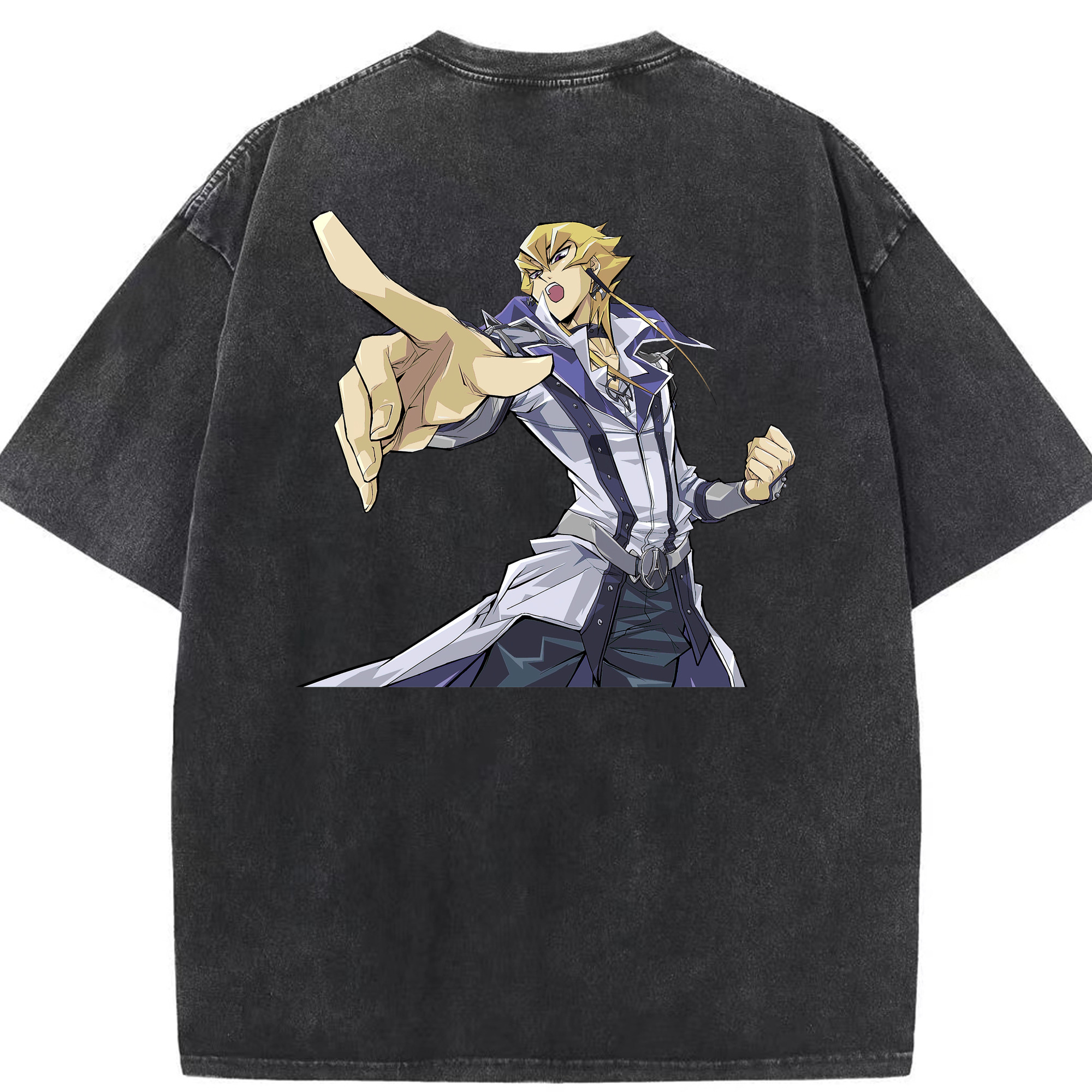 （画像用） 遊☆戯☆王 Yu-Gi-Oh! 綿100% ヴィンテージ風 半袖Tシャツ（背面プリント）
