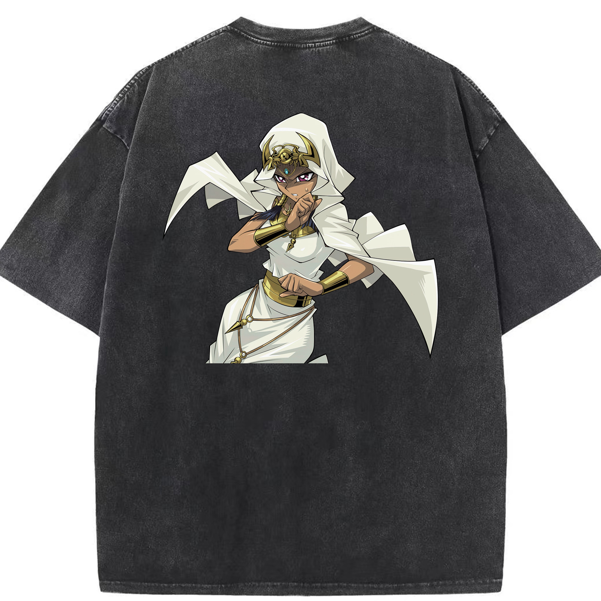 （画像用） 遊☆戯☆王 Yu-Gi-Oh! 綿100% ヴィンテージ風 半袖Tシャツ（背面プリント）