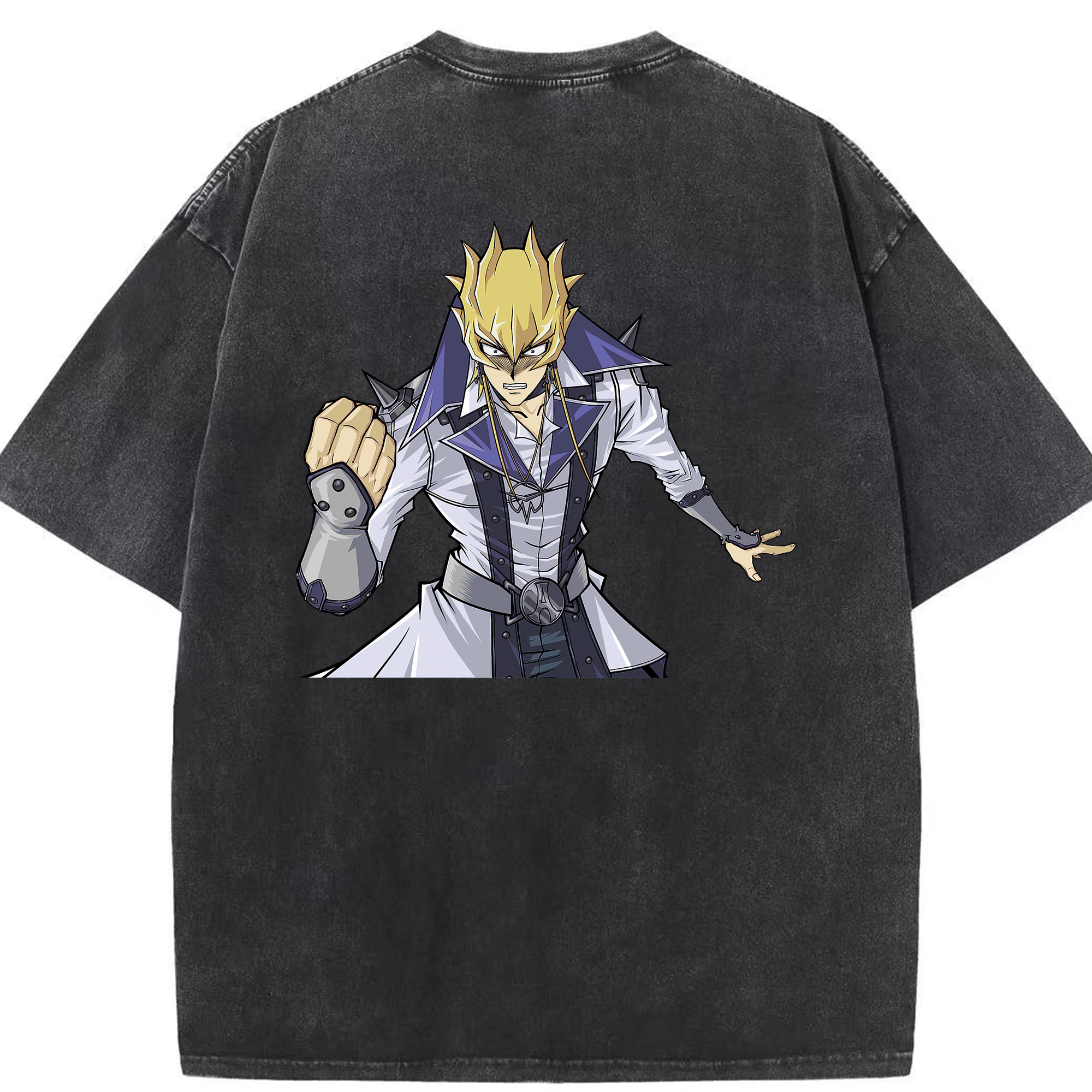 （画像用） 遊☆戯☆王 Yu-Gi-Oh! 綿100% ヴィンテージ風 半袖Tシャツ（背面プリント）