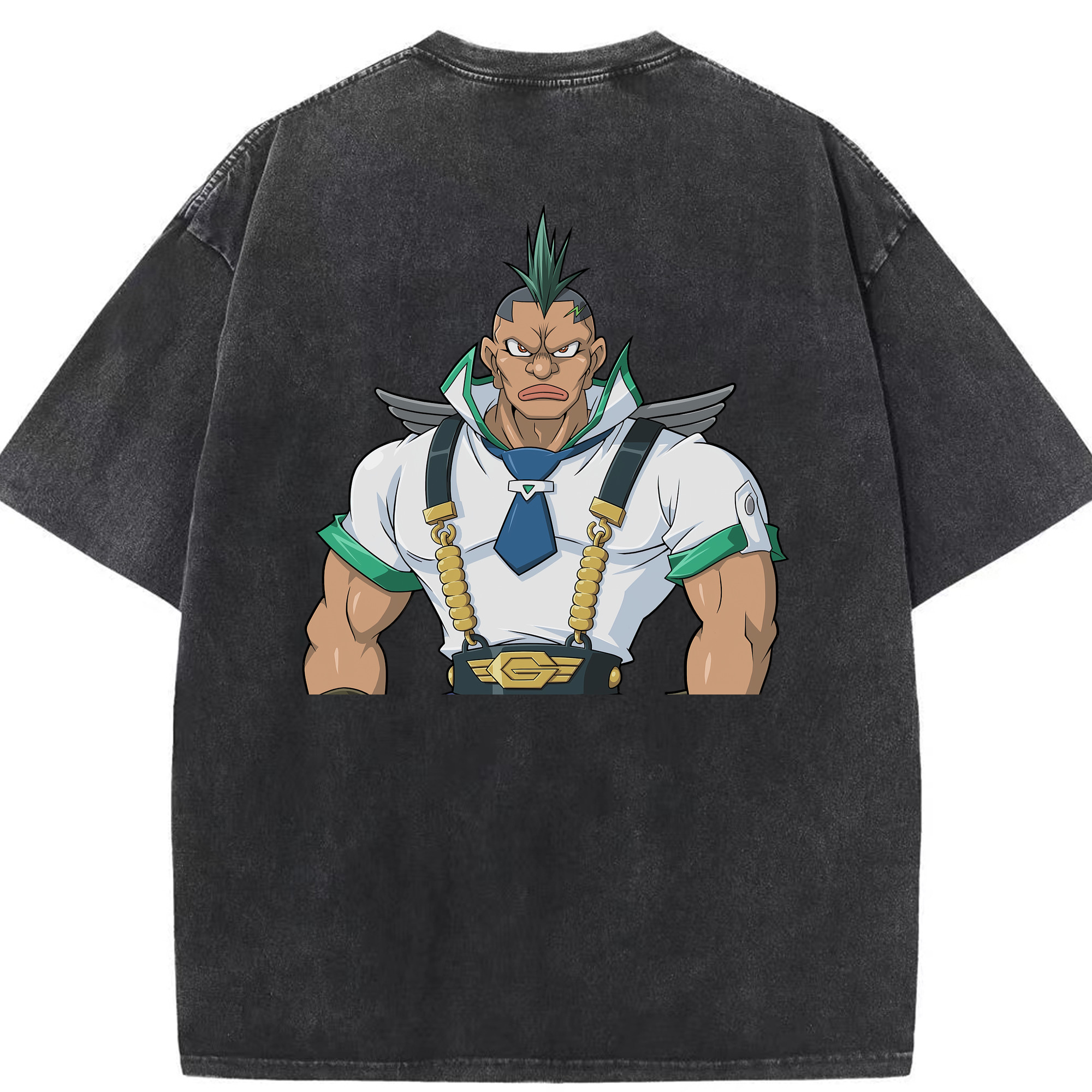 （画像用） 遊☆戯☆王 Yu-Gi-Oh! 綿100% ヴィンテージ風 半袖Tシャツ（背面プリント）