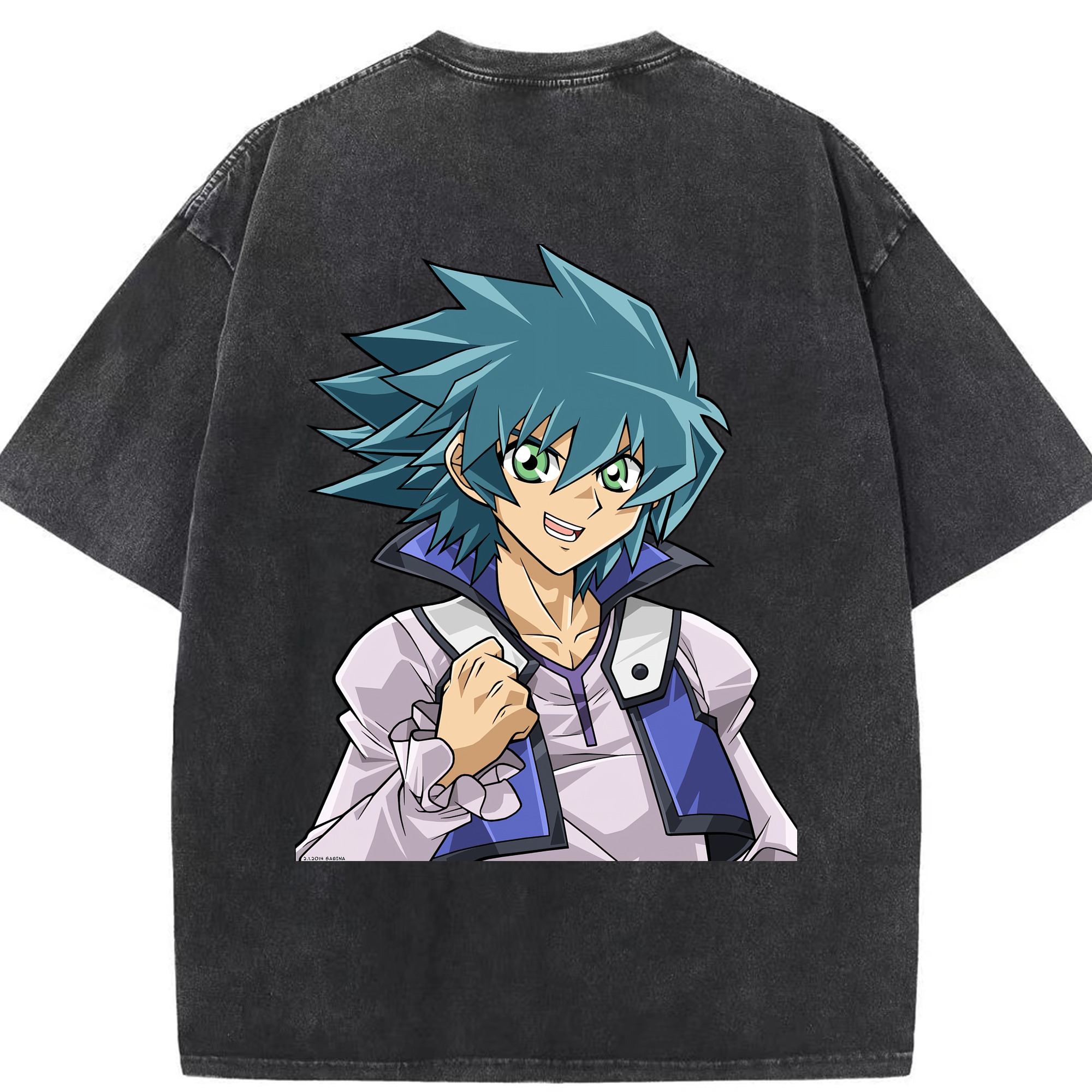 （画像用） 遊☆戯☆王 Yu-Gi-Oh! 綿100% ヴィンテージ風 半袖Tシャツ（背面プリント）