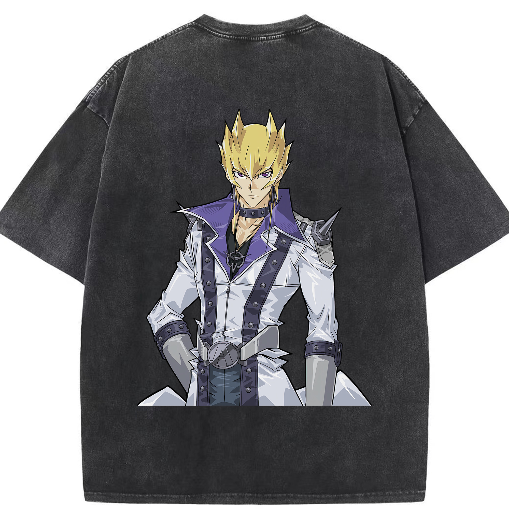 （画像用） 遊☆戯☆王 Yu-Gi-Oh! 綿100% ヴィンテージ風 半袖Tシャツ（背面プリント）