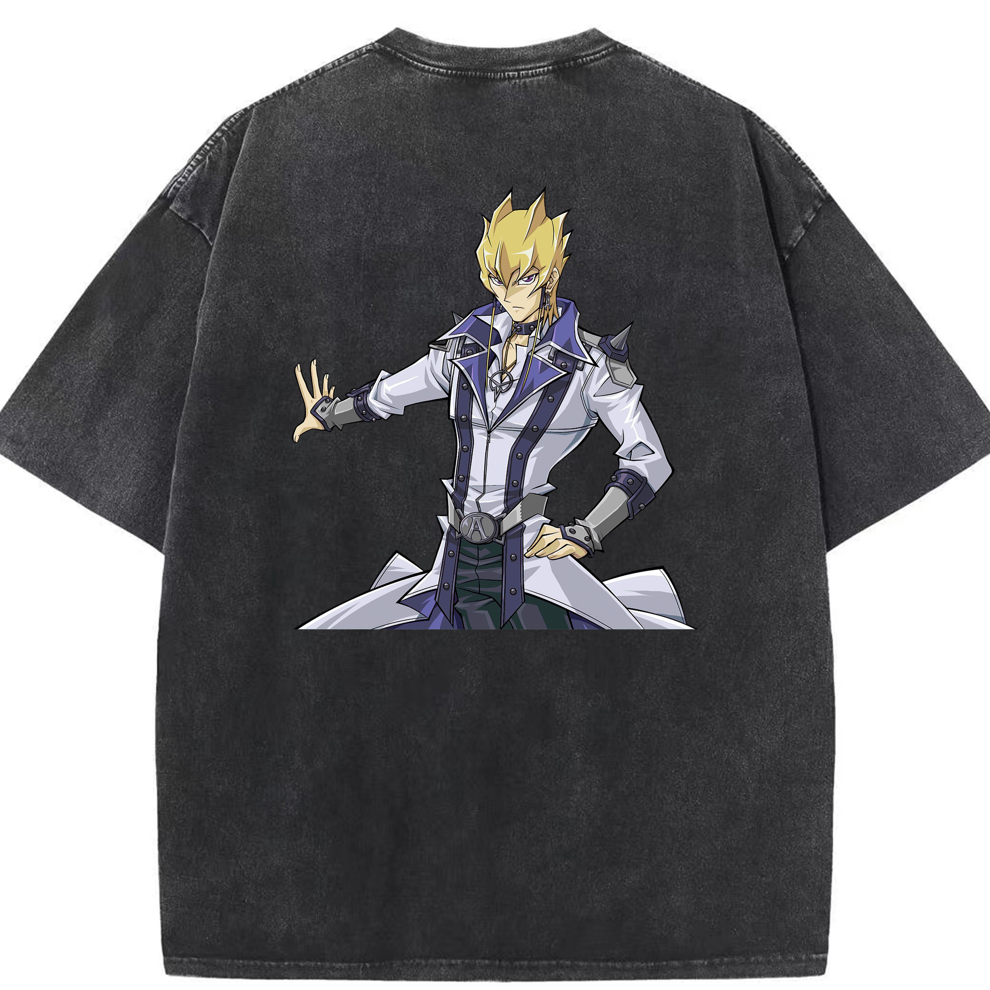 （画像用） 遊☆戯☆王 Yu-Gi-Oh! 綿100% ヴィンテージ風 半袖Tシャツ（背面プリント）