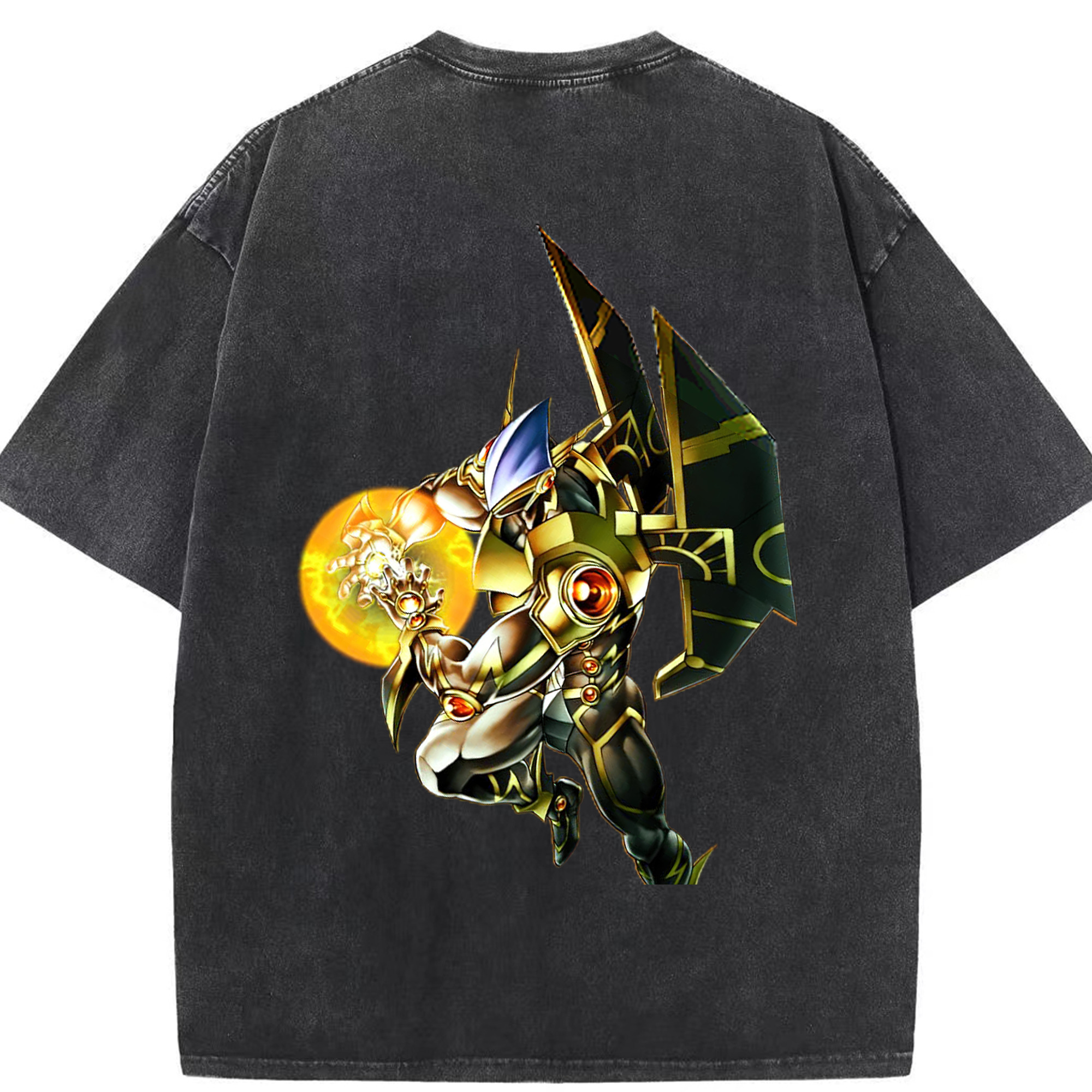 （画像用） 遊☆戯☆王 Yu-Gi-Oh! 綿100% ヴィンテージ風 半袖Tシャツ（背面プリント）