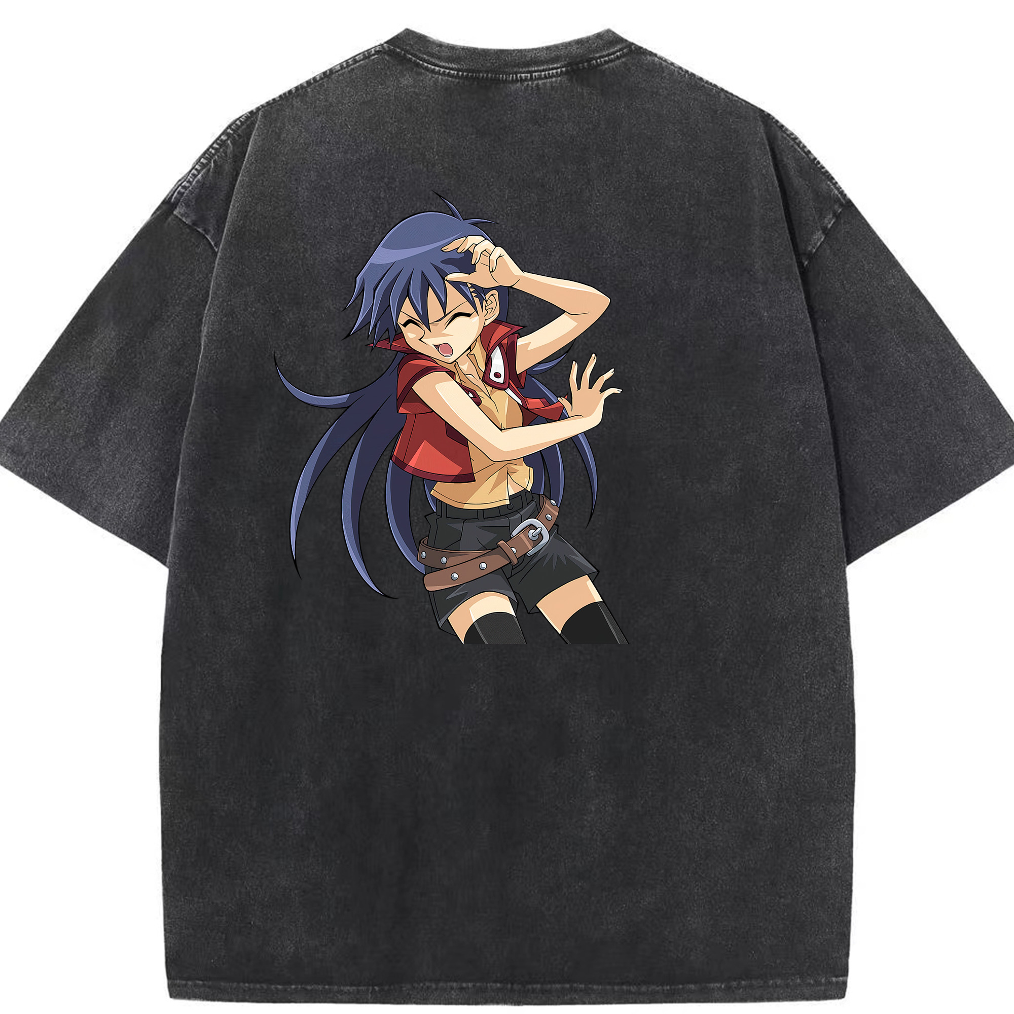 （画像用） 遊☆戯☆王 Yu-Gi-Oh! 綿100% ヴィンテージ風 半袖Tシャツ（背面プリント）