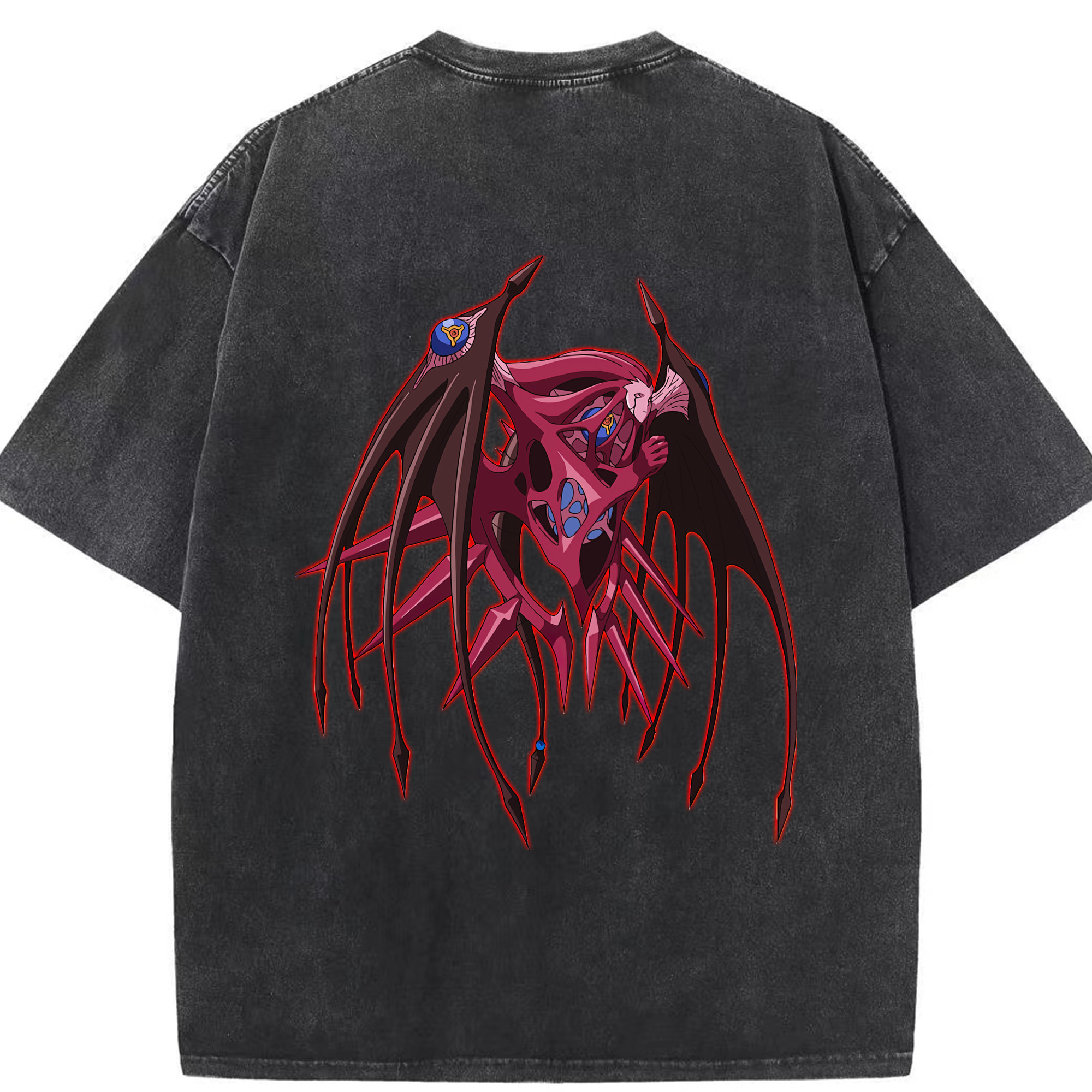 （画像用） 遊☆戯☆王 Yu-Gi-Oh! 綿100% ヴィンテージ風 半袖Tシャツ（背面プリント）