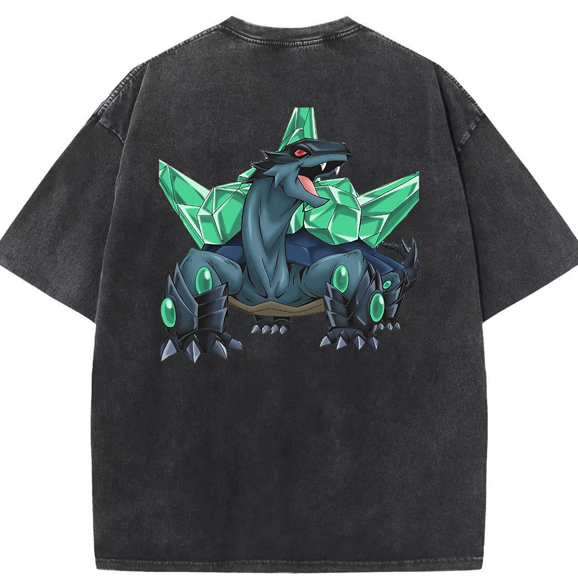 （画像用） 遊☆戯☆王 Yu-Gi-Oh! 綿100% ヴィンテージ風 半袖Tシャツ（背面プリント）