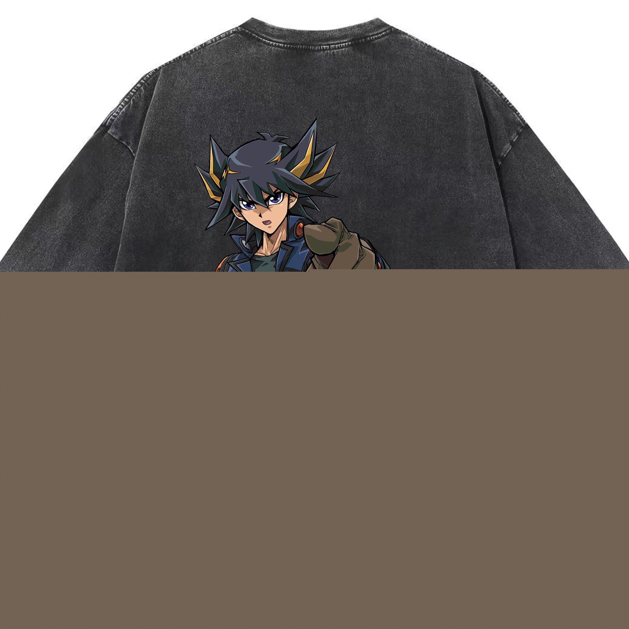 （画像用） 遊☆戯☆王 Yu-Gi-Oh! 綿100% ヴィンテージ風 半袖Tシャツ（背面プリント）