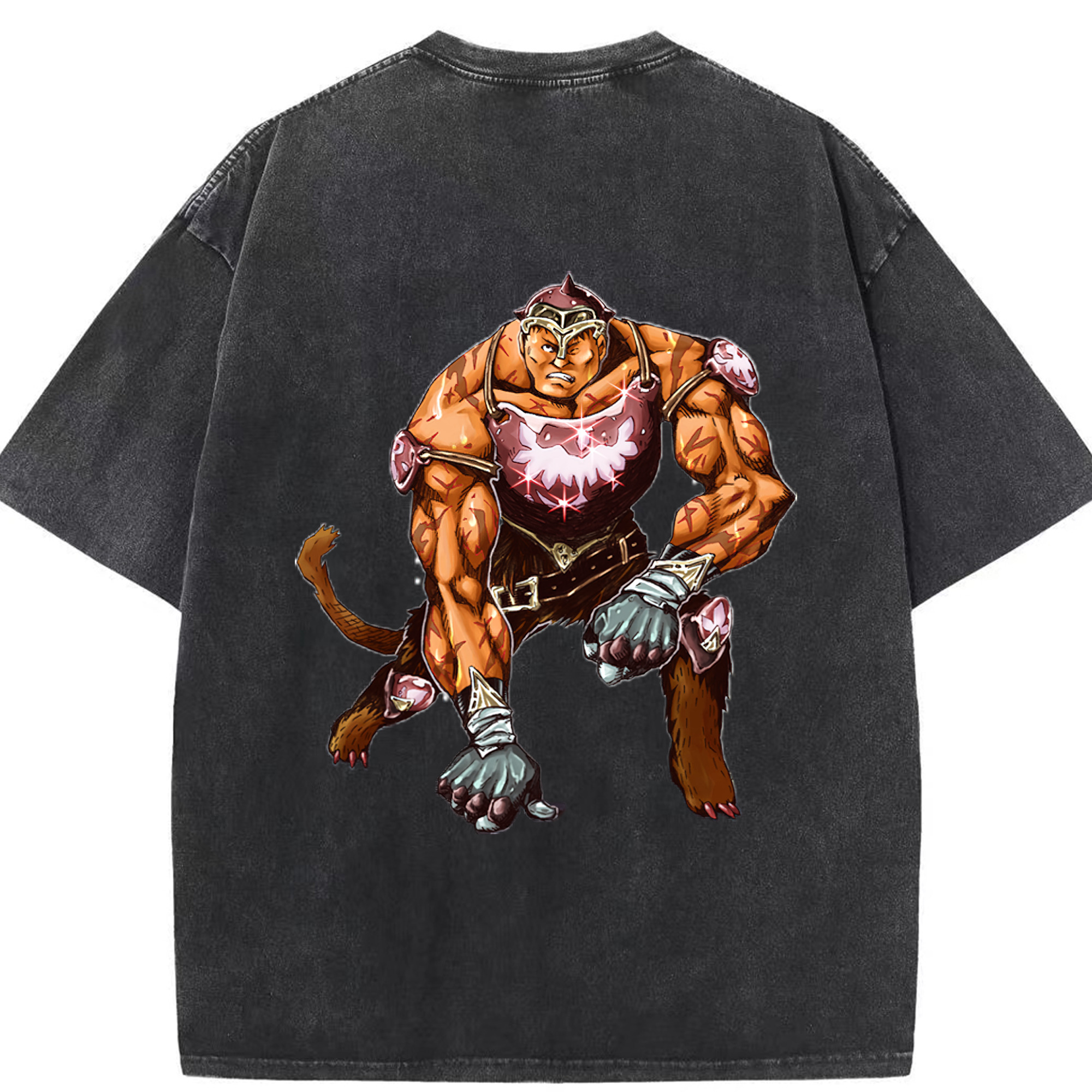 （画像用） 遊☆戯☆王 Yu-Gi-Oh! 綿100% ヴィンテージ風 半袖Tシャツ（背面プリント）