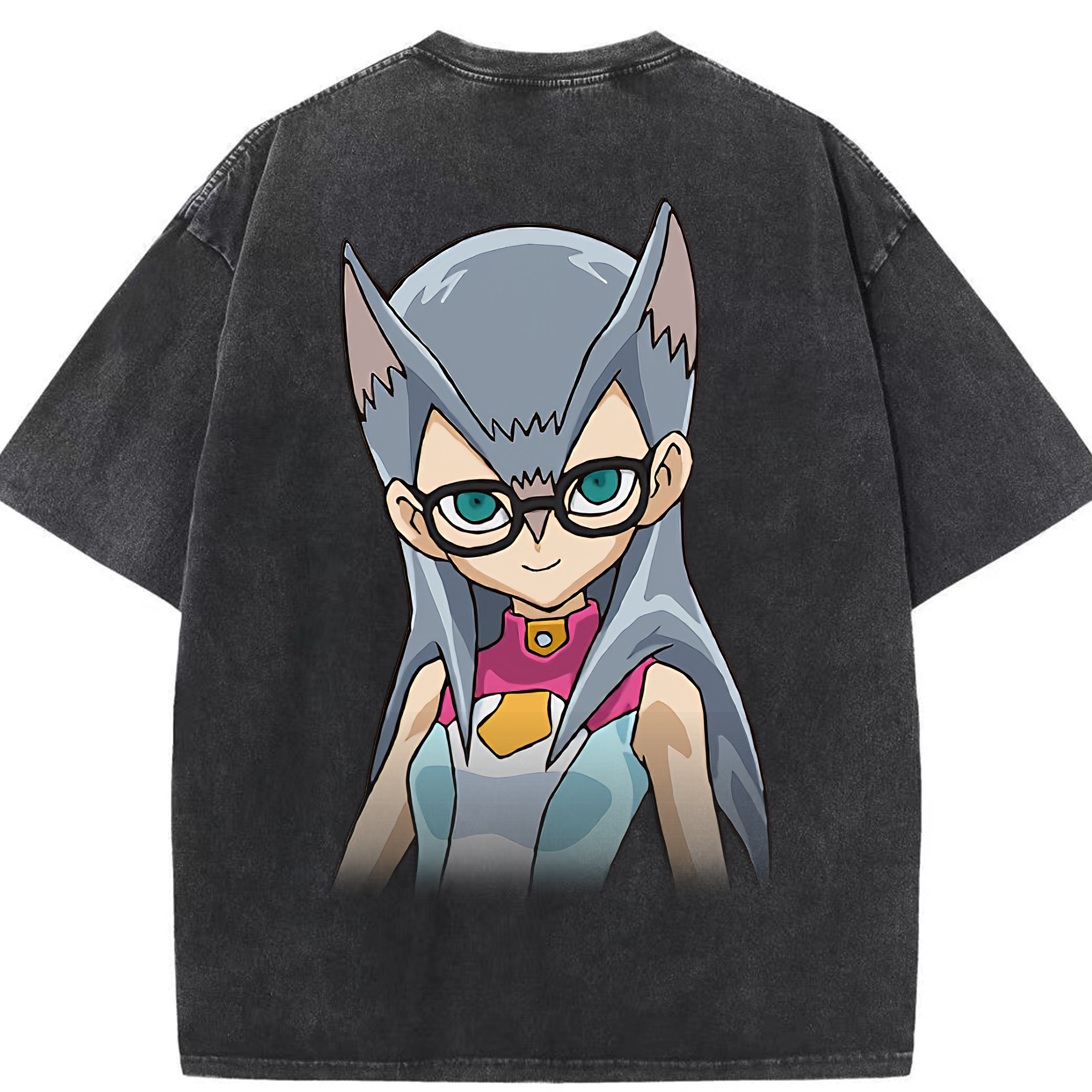 （画像用） 遊☆戯☆王 Yu-Gi-Oh! 綿100% ヴィンテージ風 半袖Tシャツ（背面プリント）