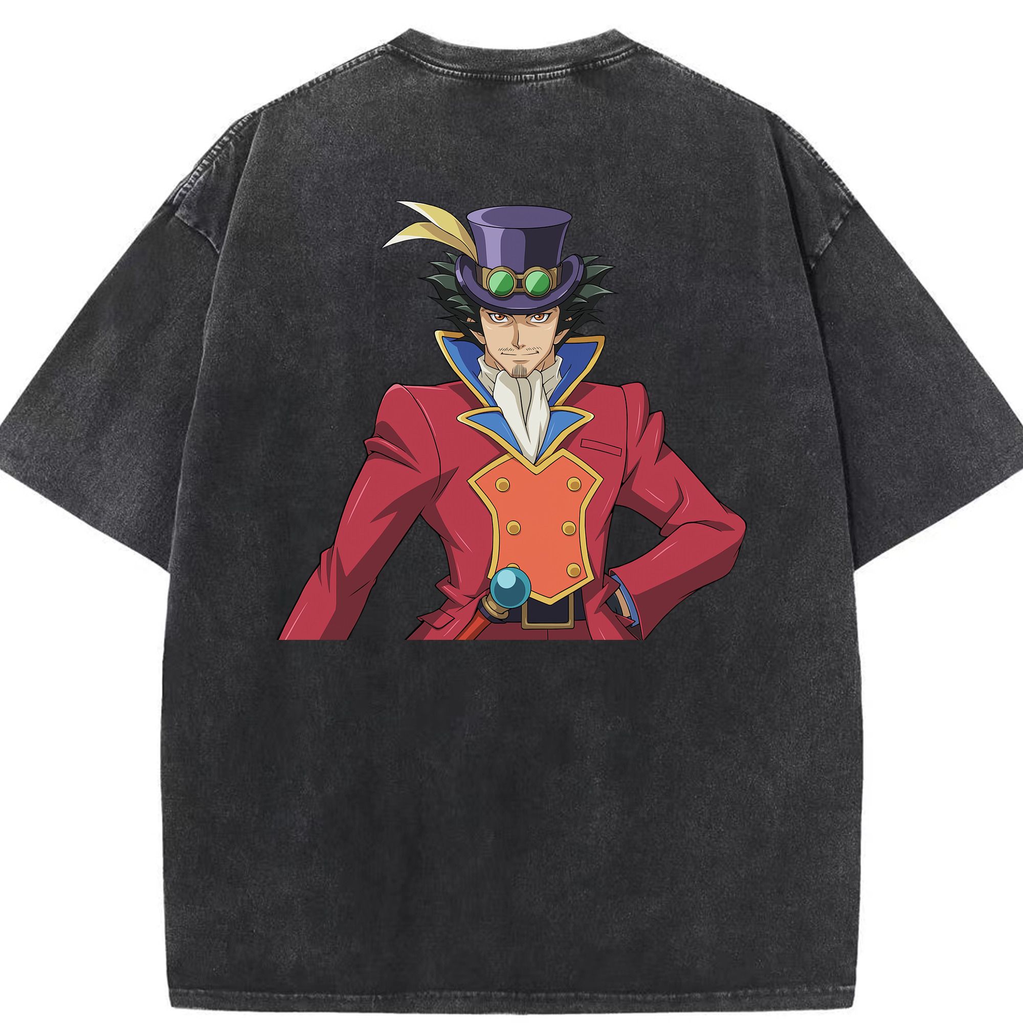（画像用） 遊☆戯☆王 Yu-Gi-Oh! 綿100% ヴィンテージ風 半袖Tシャツ（背面プリント）