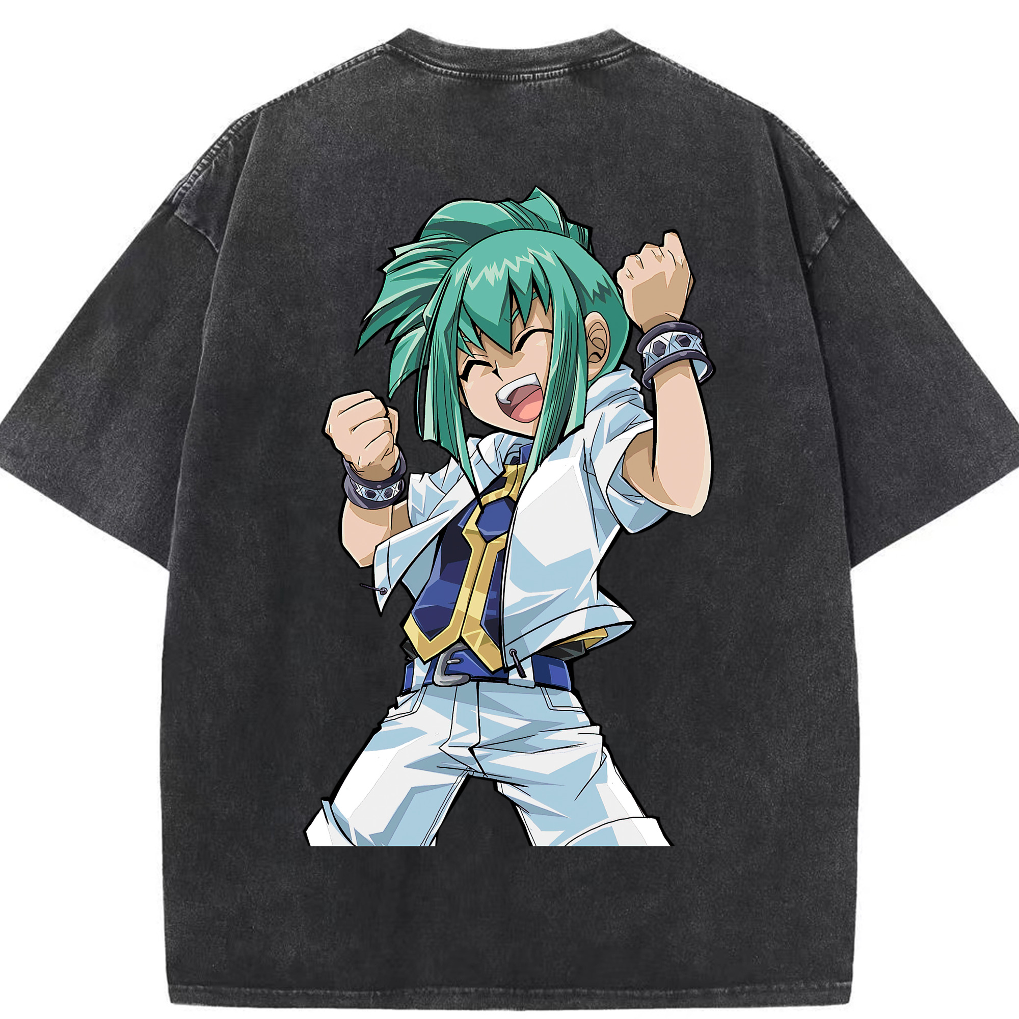 （画像用） 遊☆戯☆王 Yu-Gi-Oh! 綿100% ヴィンテージ風 半袖Tシャツ（背面プリント）