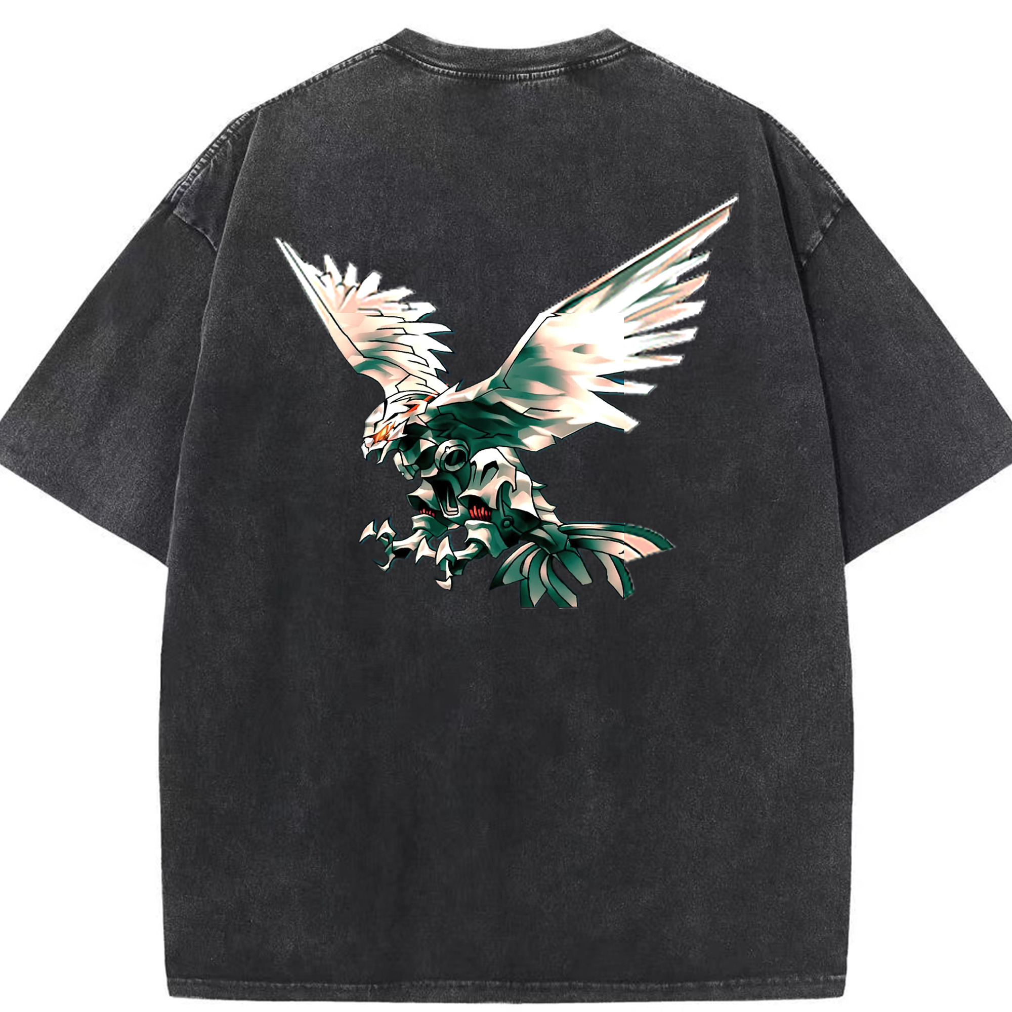 （画像用） 遊☆戯☆王 Yu-Gi-Oh! 綿100% ヴィンテージ風 半袖Tシャツ（背面プリント）
