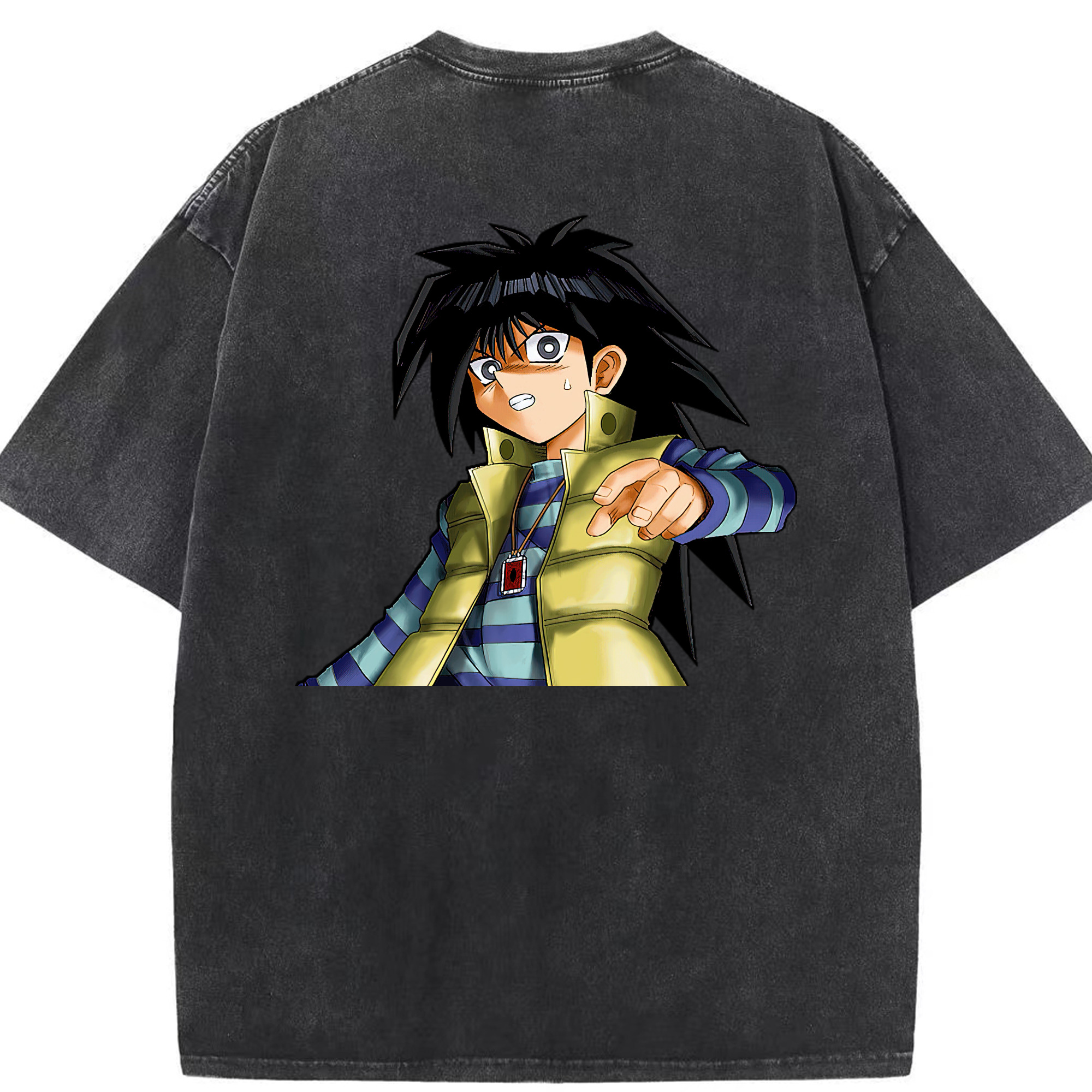 （画像用） 遊☆戯☆王 Yu-Gi-Oh! 綿100% ヴィンテージ風 半袖Tシャツ（背面プリント）